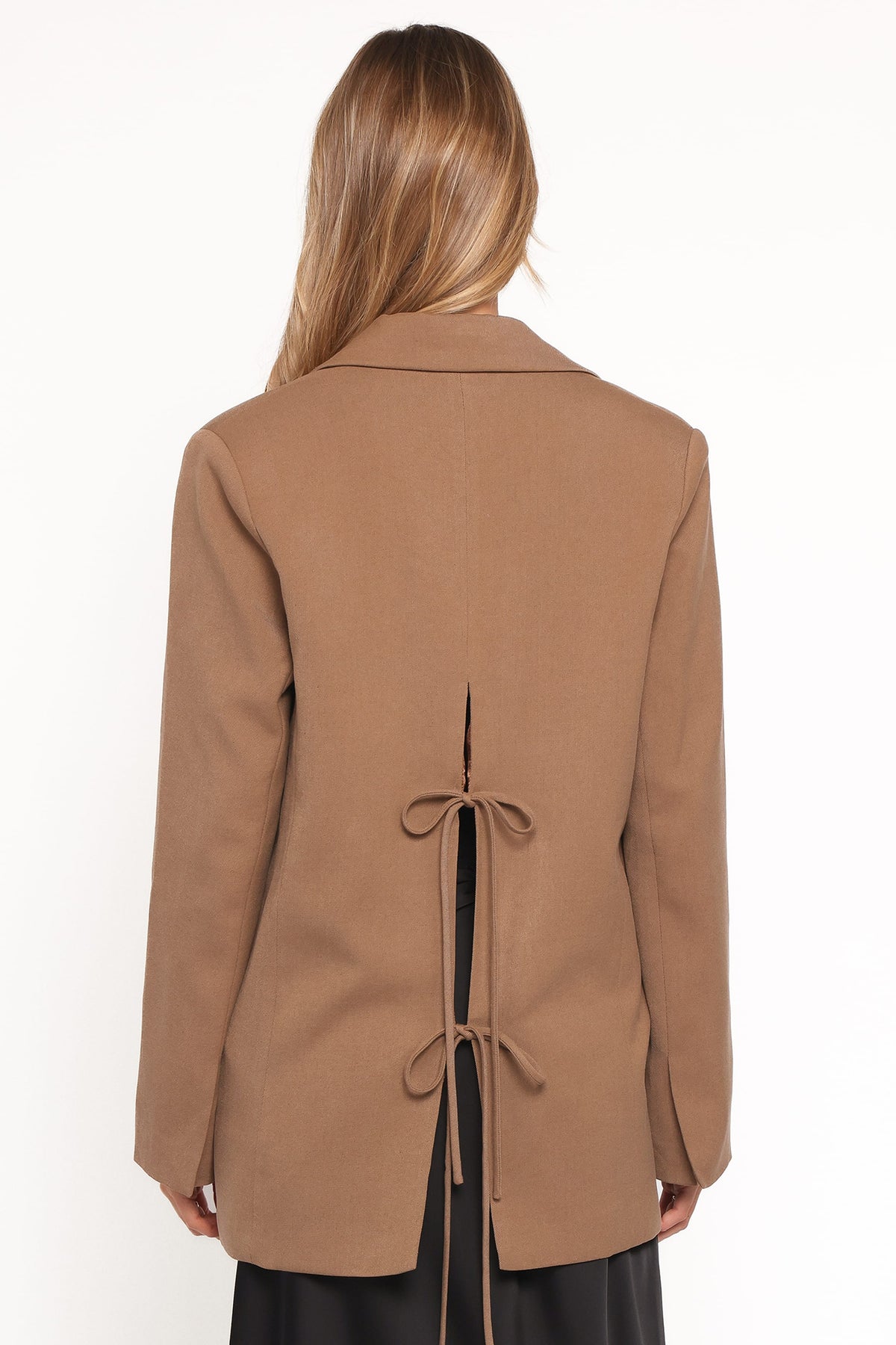 Tove Tie Back Blazer in Tan – view 4 of 6