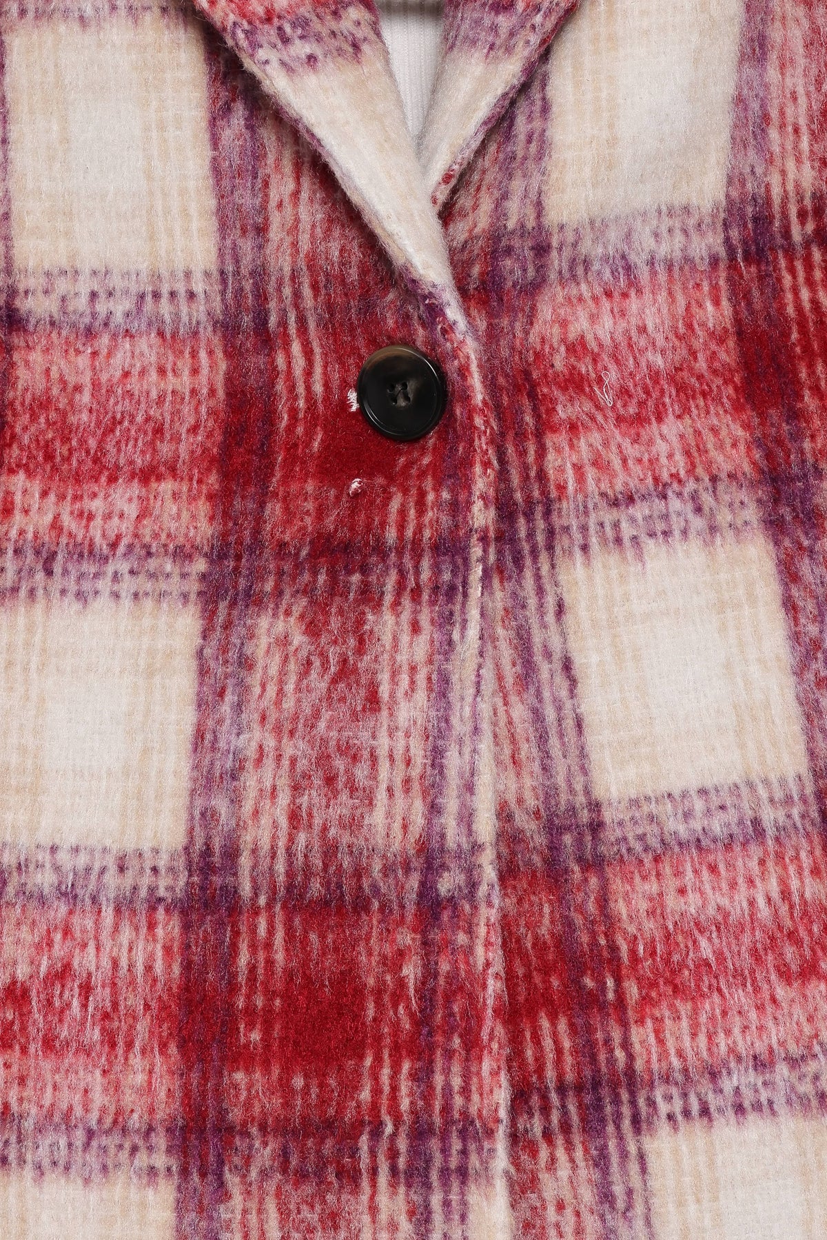Travistine Long Plaid Coat in Pink – view 8 of 8