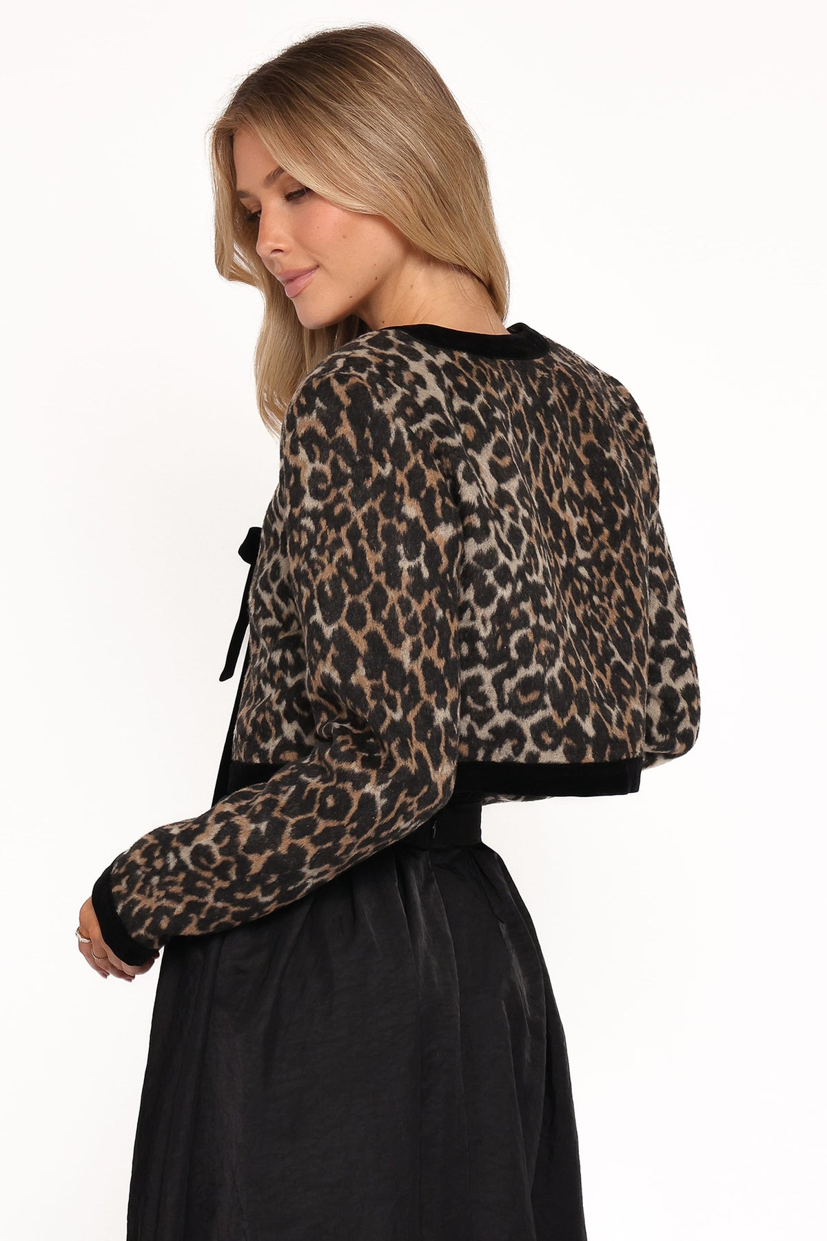 Vanna Tie Front Jacket in Leopard – view 4 of 6