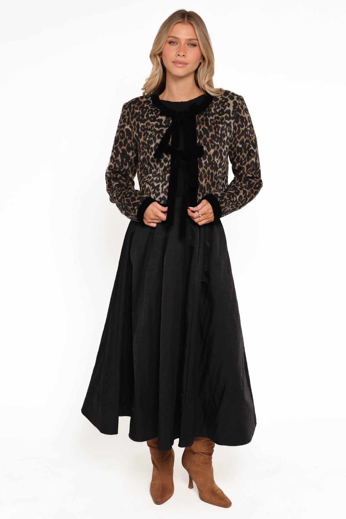 Vanna Tie Front Jacket in Leopard – view 5 of 6