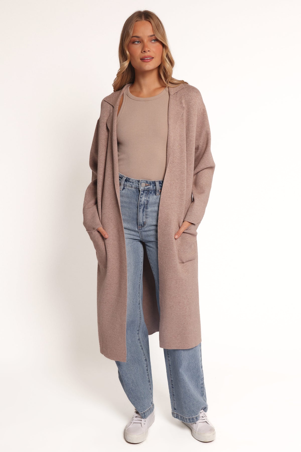 Venda Coatigan in Light Brown – view 2 of 7