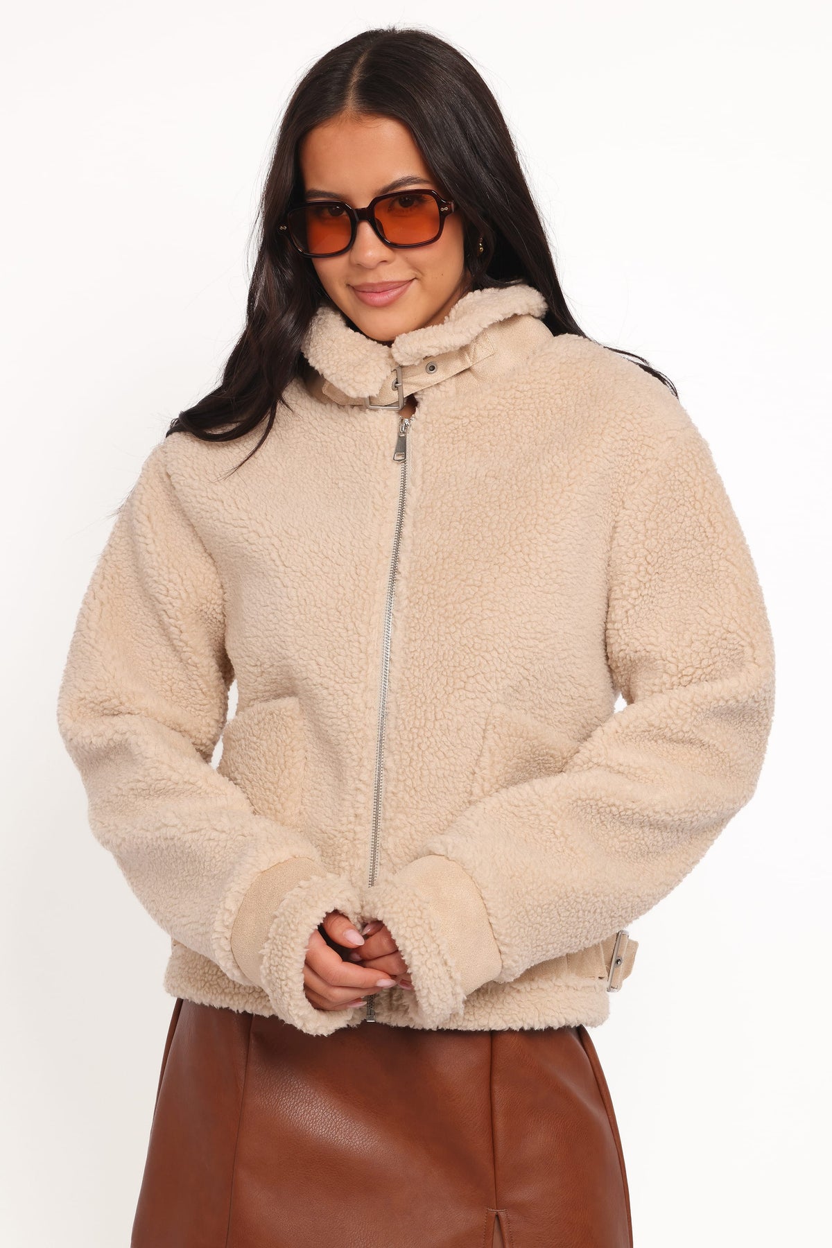 Winslow Fleece Jacket in Taupe – view 2 of 6