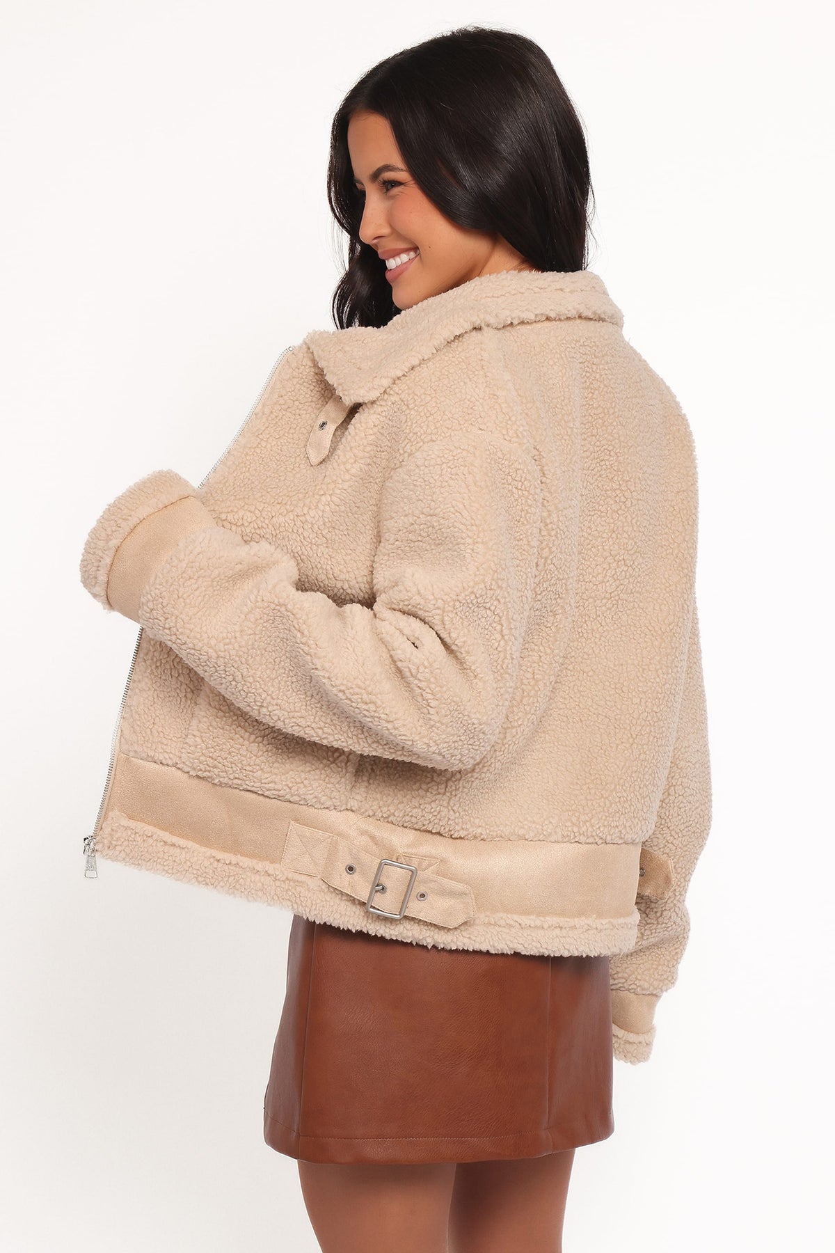 Winslow Fleece Jacket in Taupe – view 4 of 6
