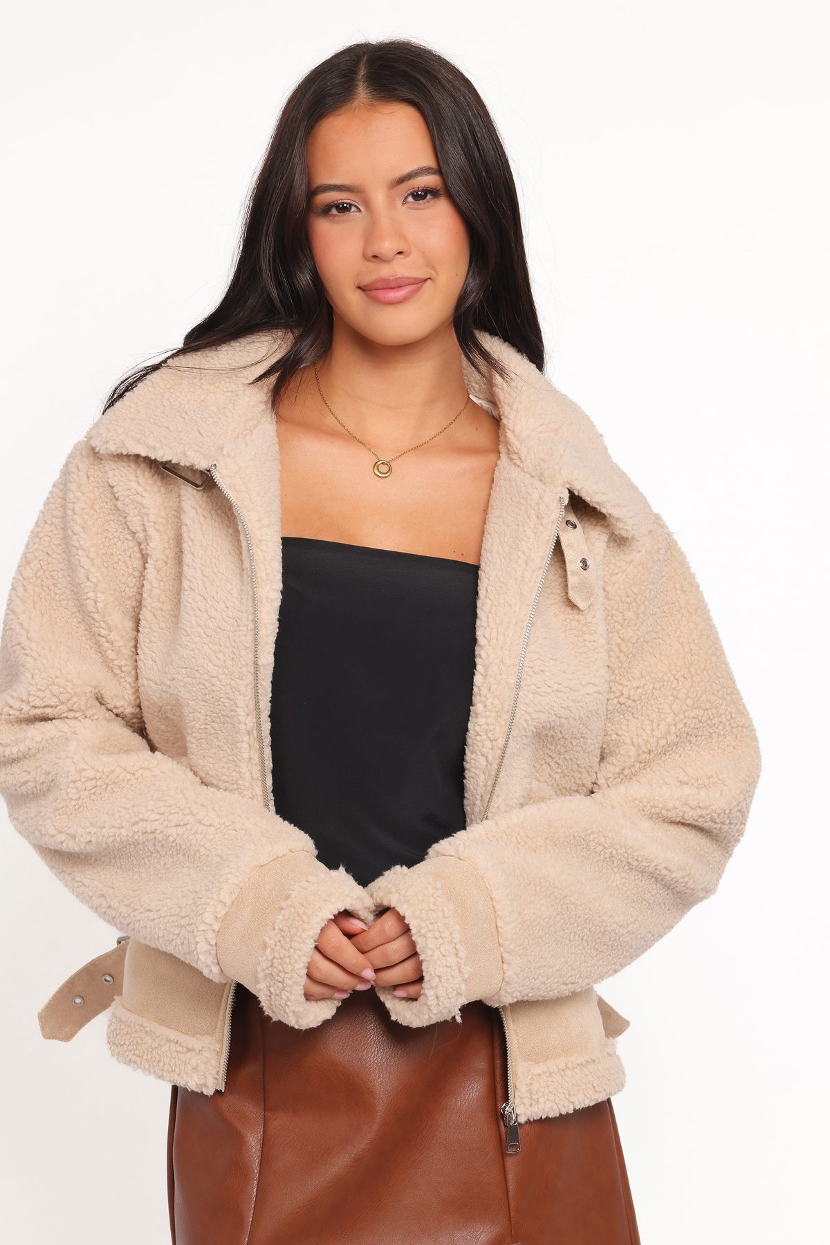 Winslow Fleece Jacket in Taupe – view 1 of 6