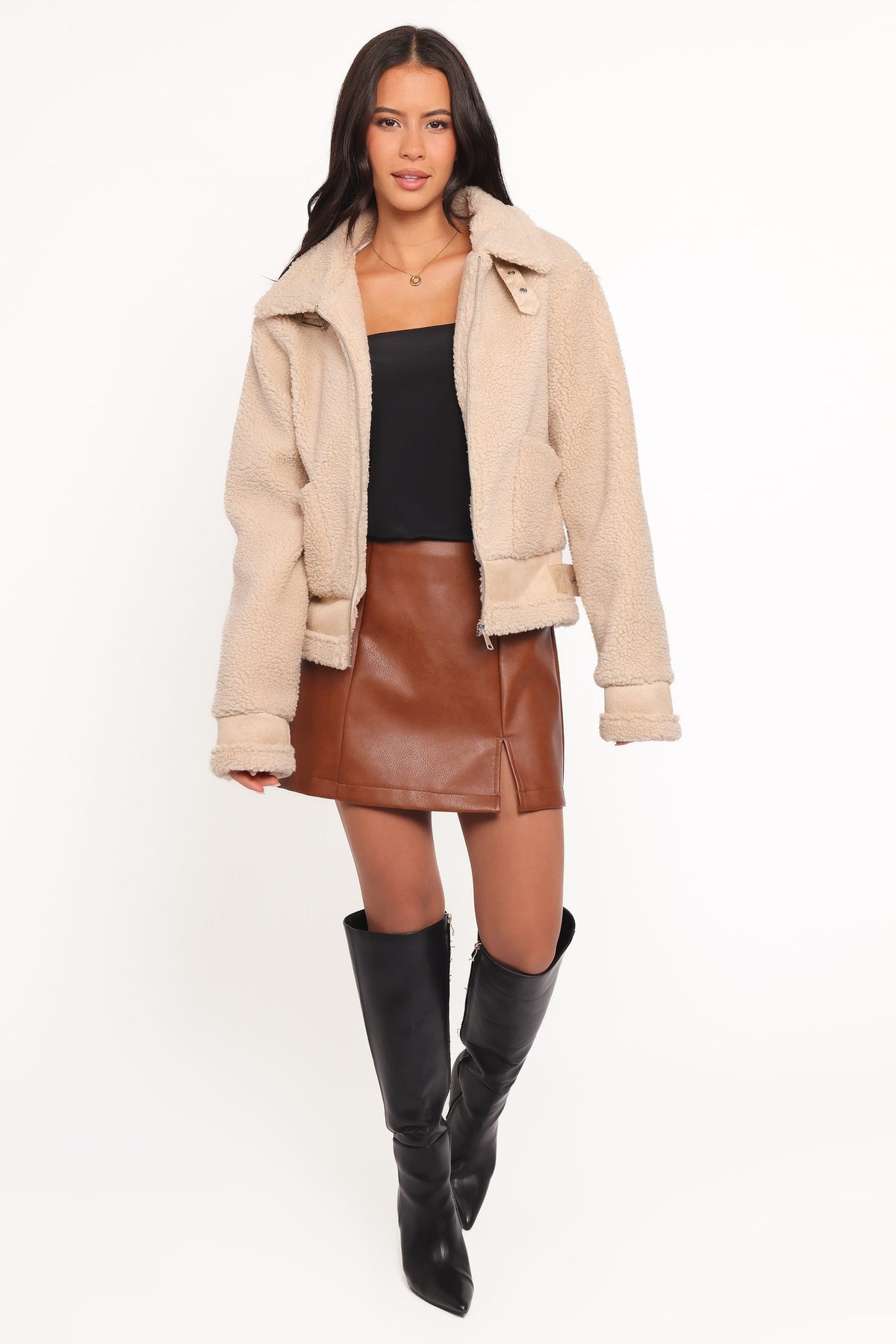 Winslow Fleece Jacket in Taupe – view 5 of 6