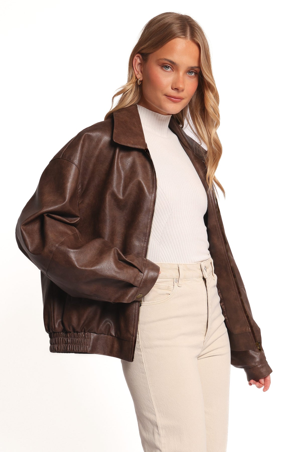 Zoe Bomber Jacket in Brown – view 3 of 7