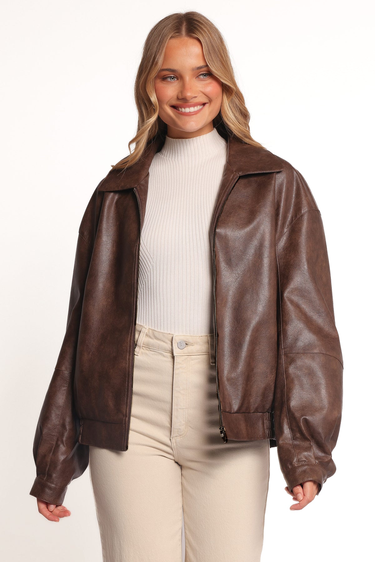 Zoe Bomber Jacket in Brown – view 2 of 7