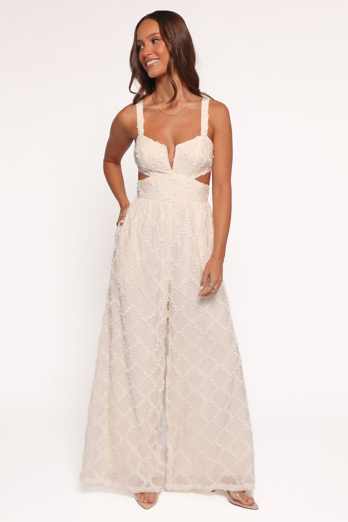 Avella Cutout Jumpsuit in White – view 1 of 6