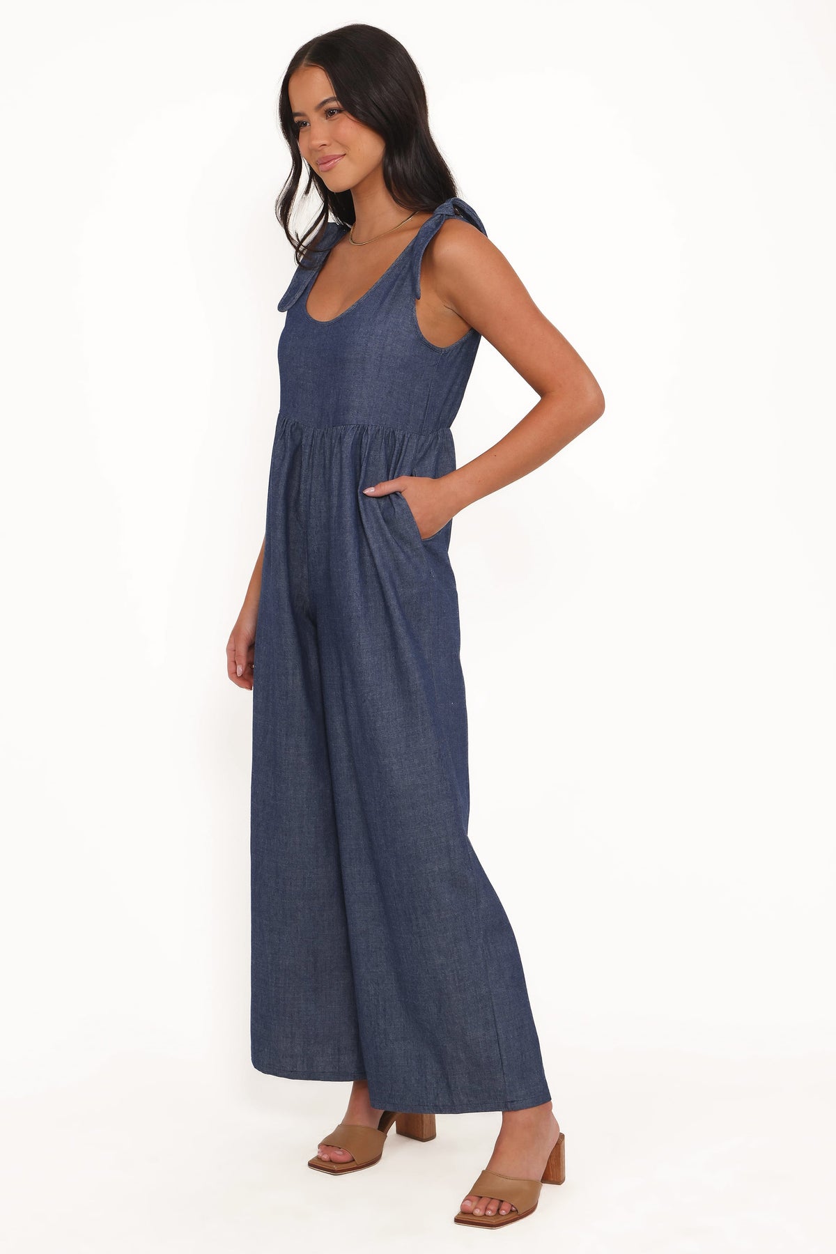 Ayla Chambray Jumpsuit in Denim – view 4 of 7
