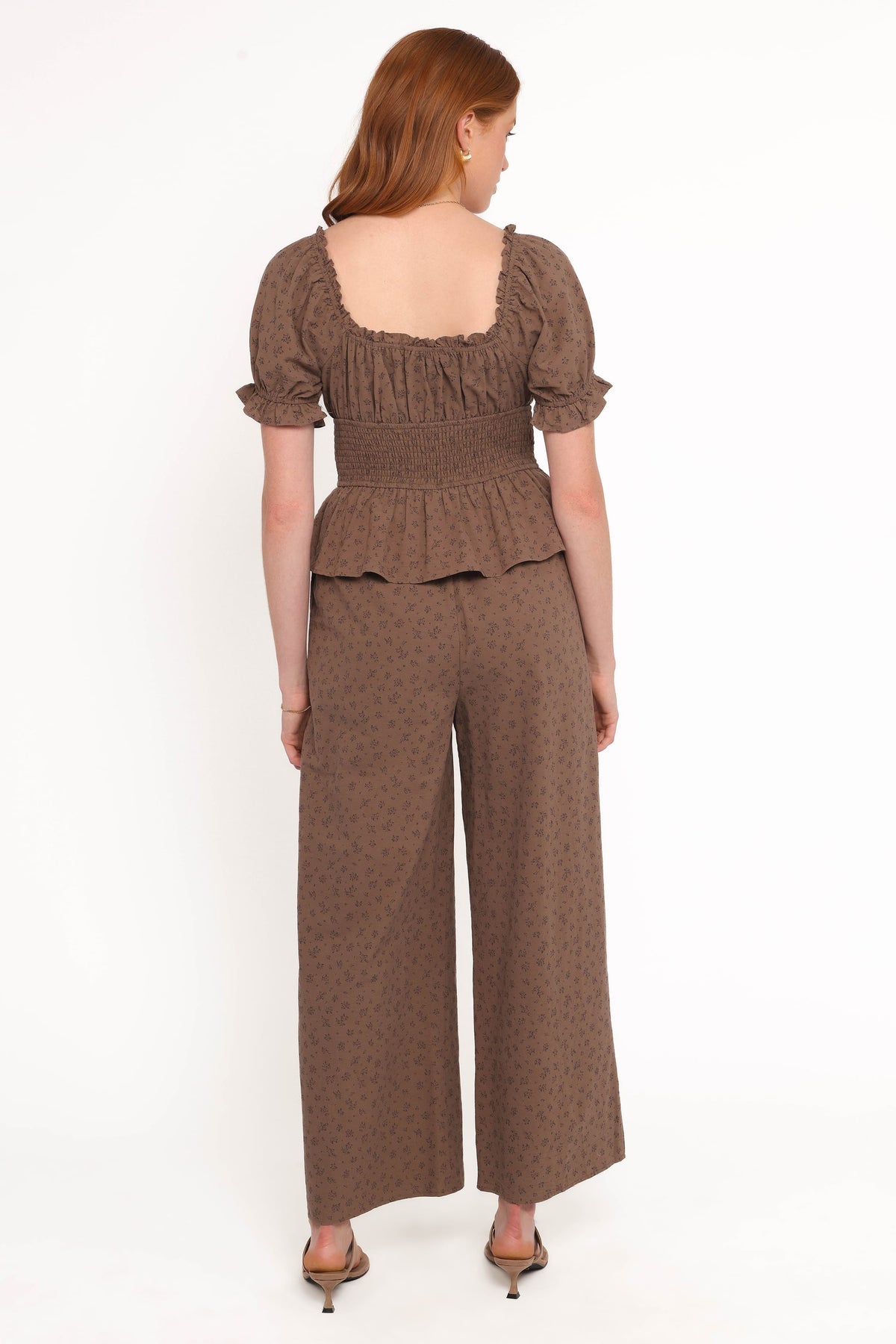 Bridget Jumpsuit in Taupe Purple Floral – view 4 of 5