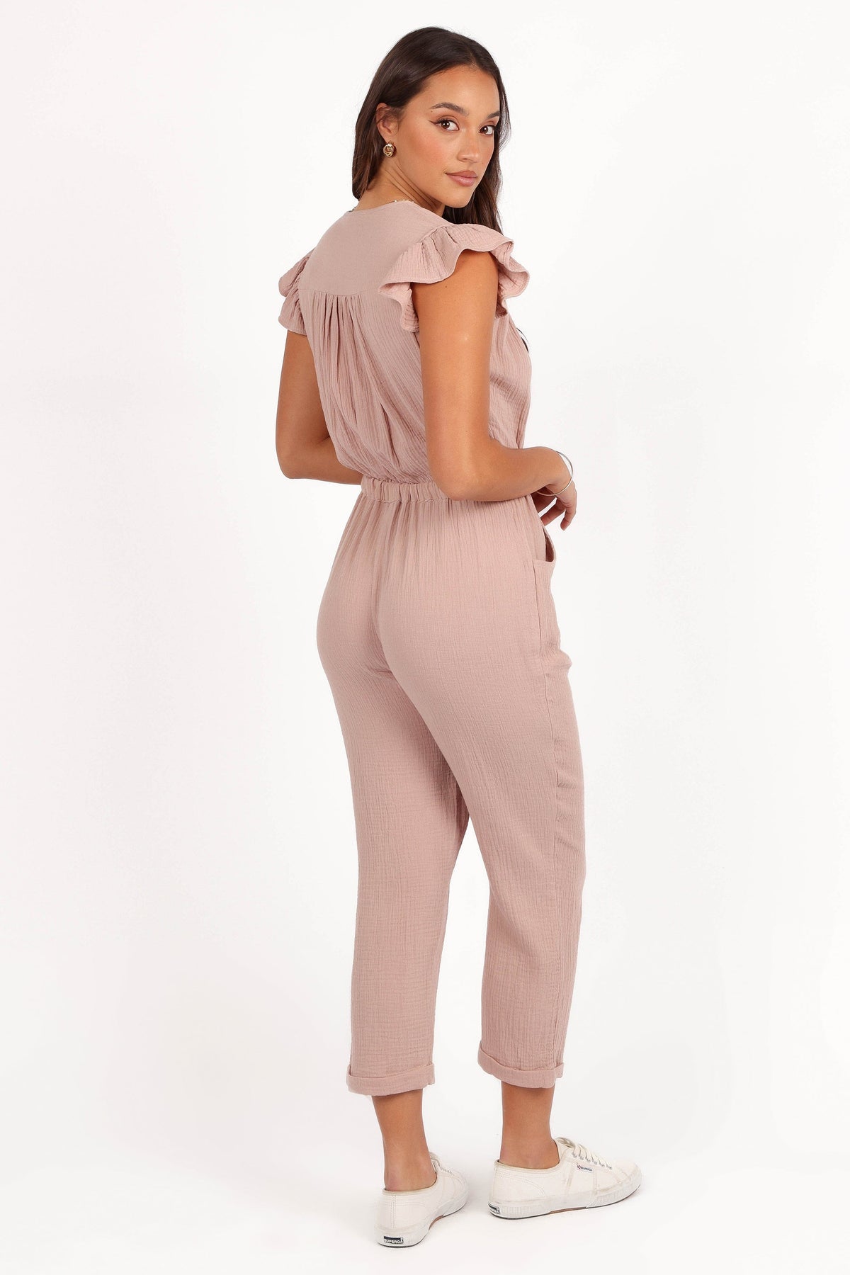 Brooklyn Jumpsuit in Dusty Mauve – view 4 of 6