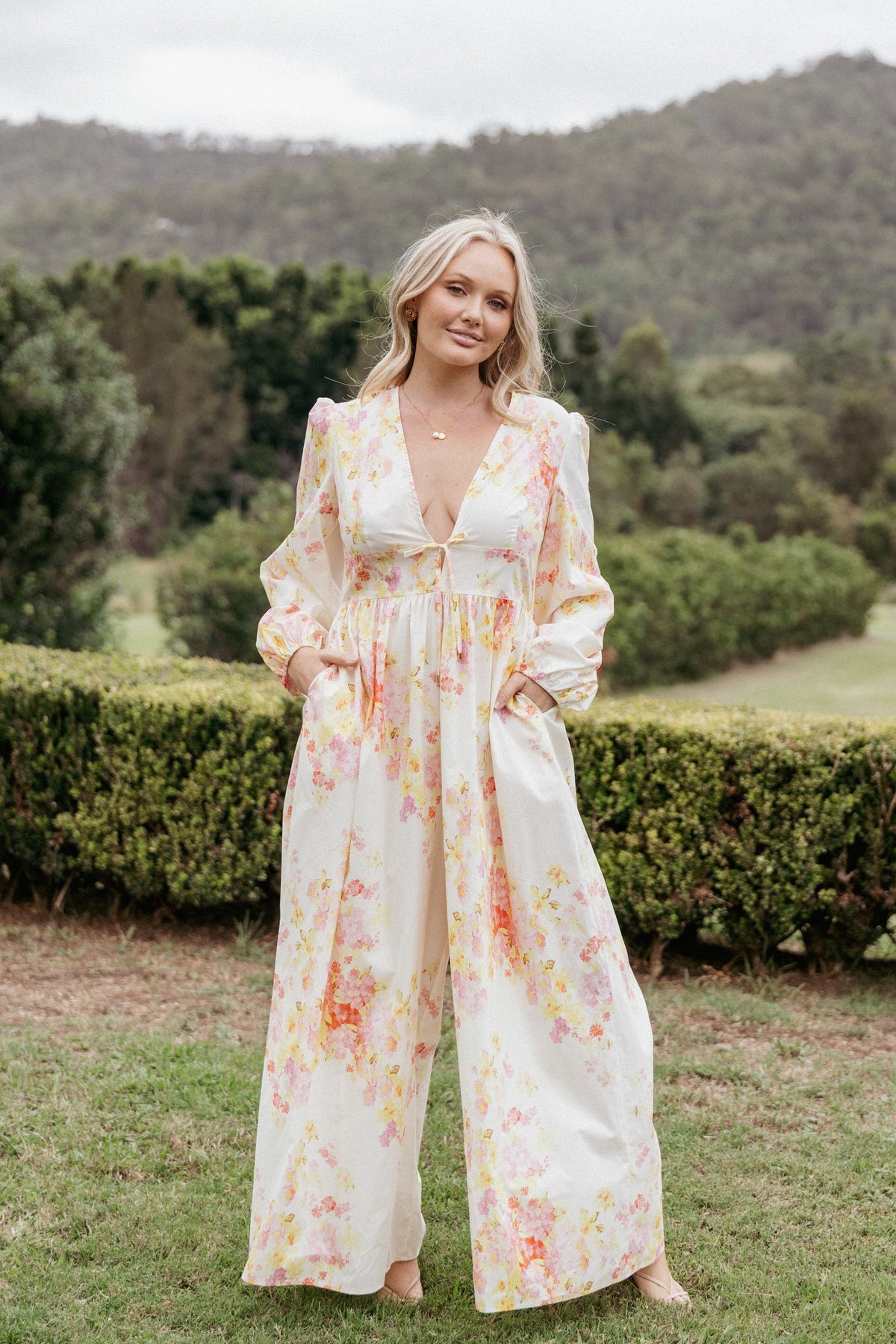 Celestine Jumpsuit in Pink Floral – view 1 of 7