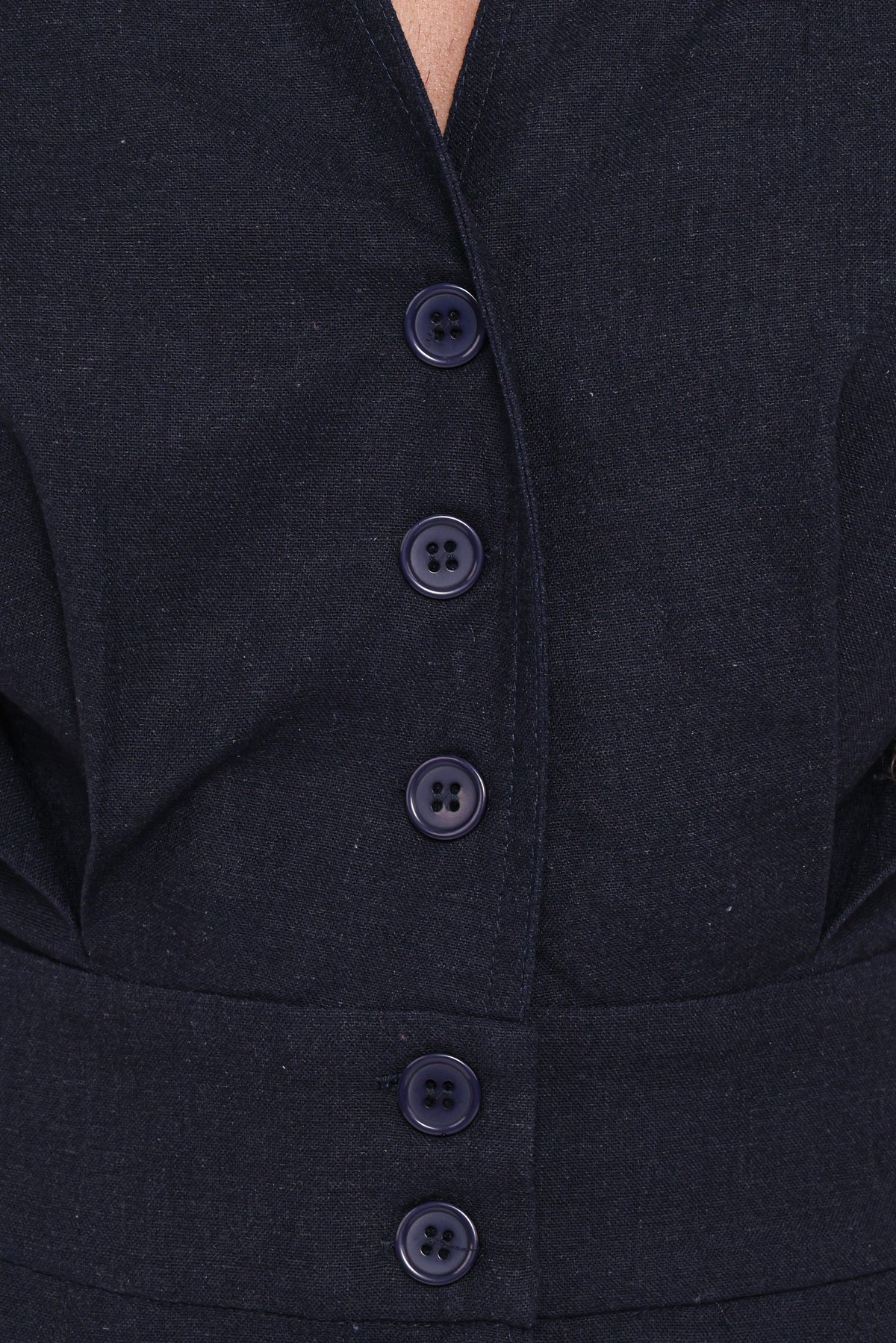 Claudia Collared Romper in Navy – view 6 of 6
