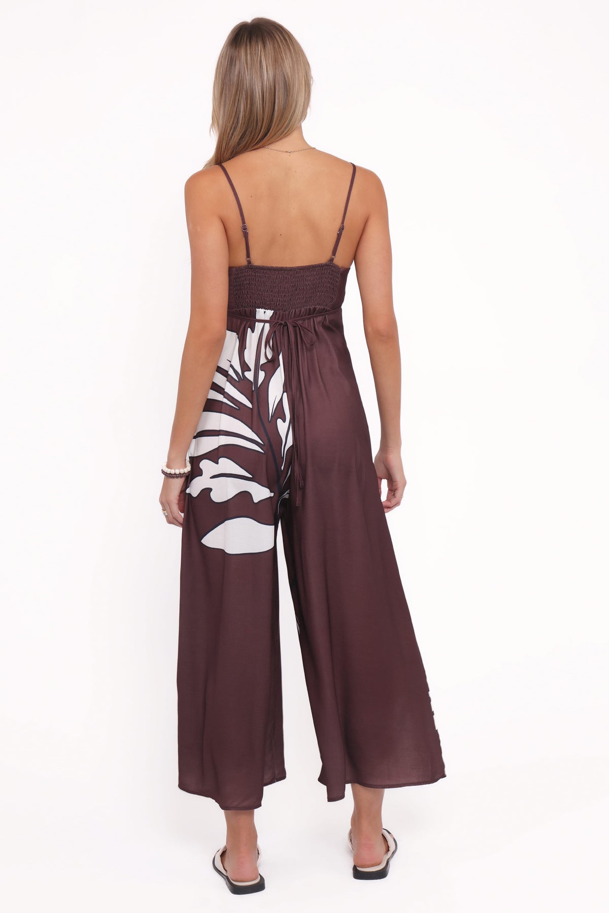 Delfina Jumpsuit in Brown Palm – view 4 of 7