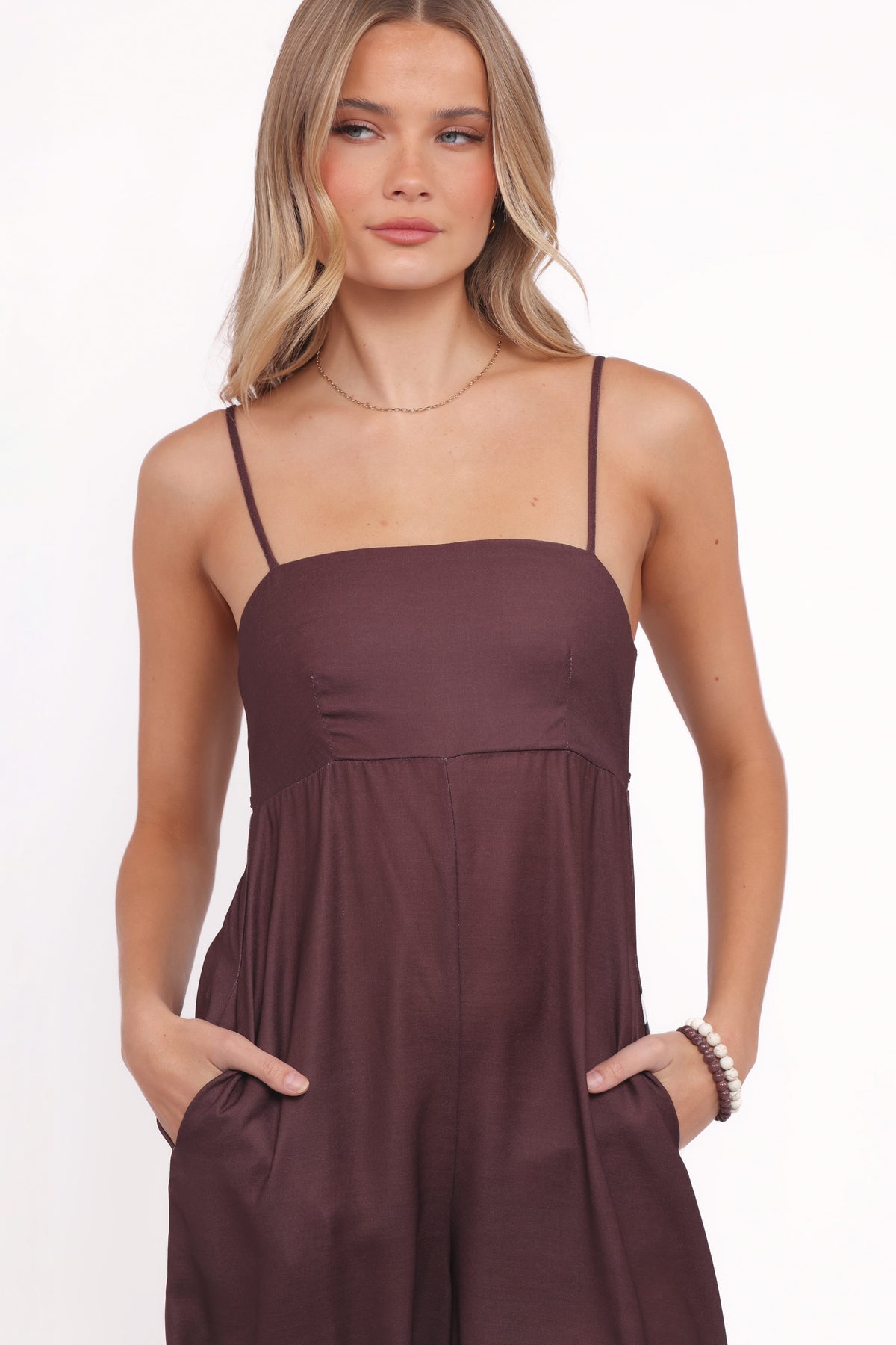 Delfina Jumpsuit in Brown Palm – view 2 of 7