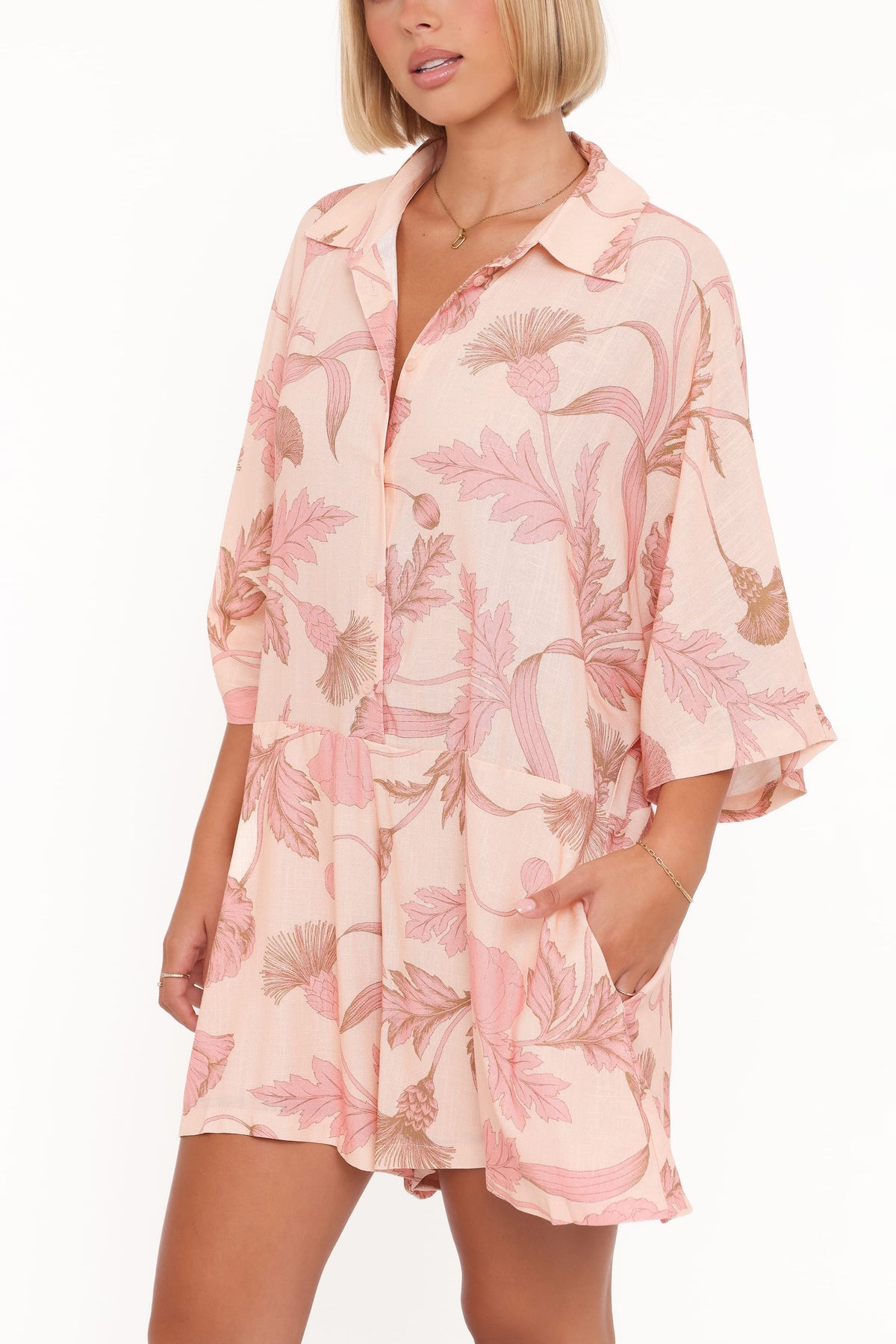 Ellisa Romper in Pink Floral – view 6 of 8