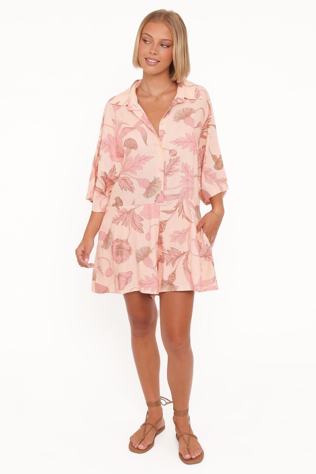 Ellisa Romper in Pink Floral – view 2 of 8