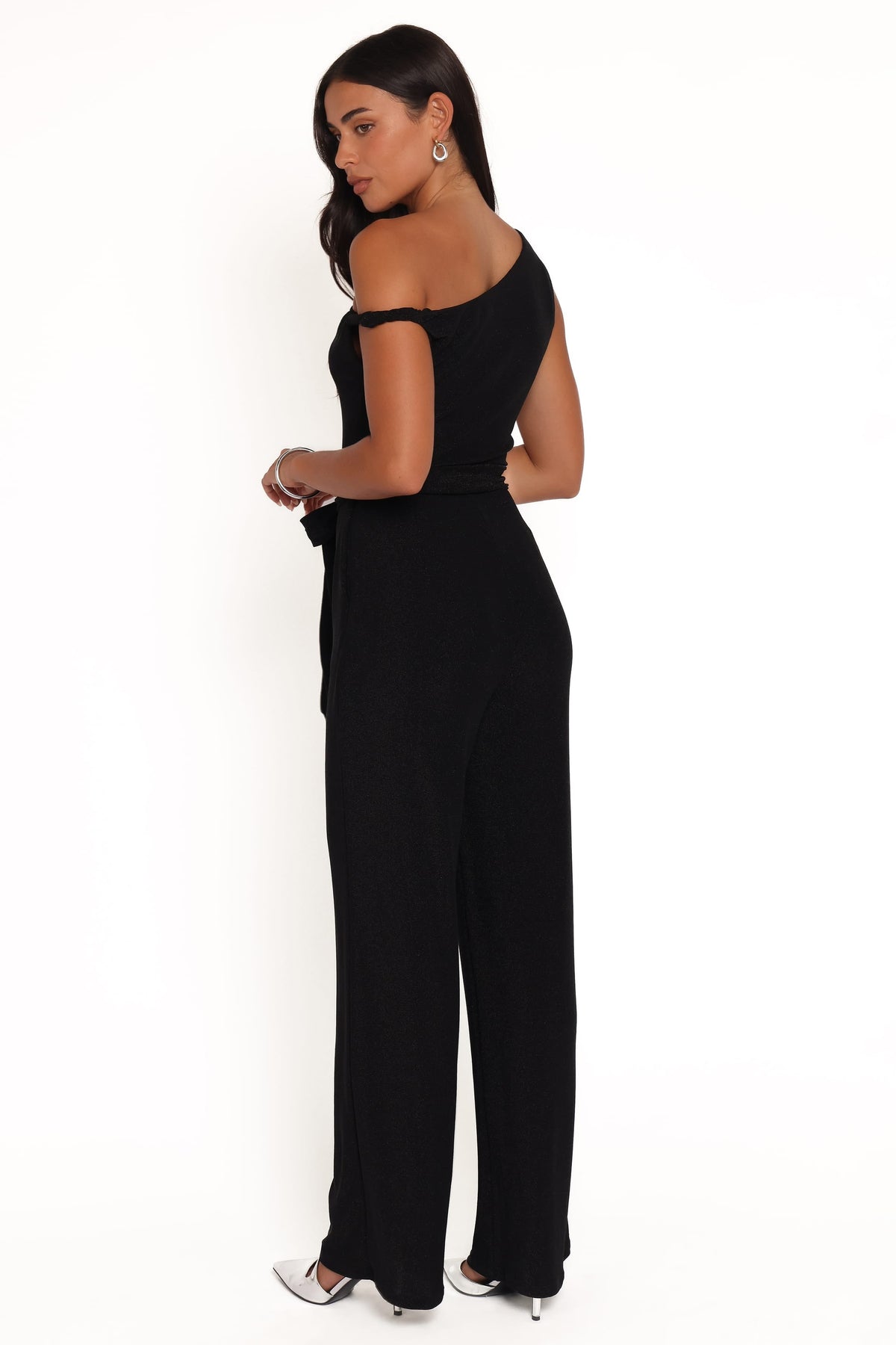 Katarina Off Shoulder Jumpsuit in Black – view 4 of 5