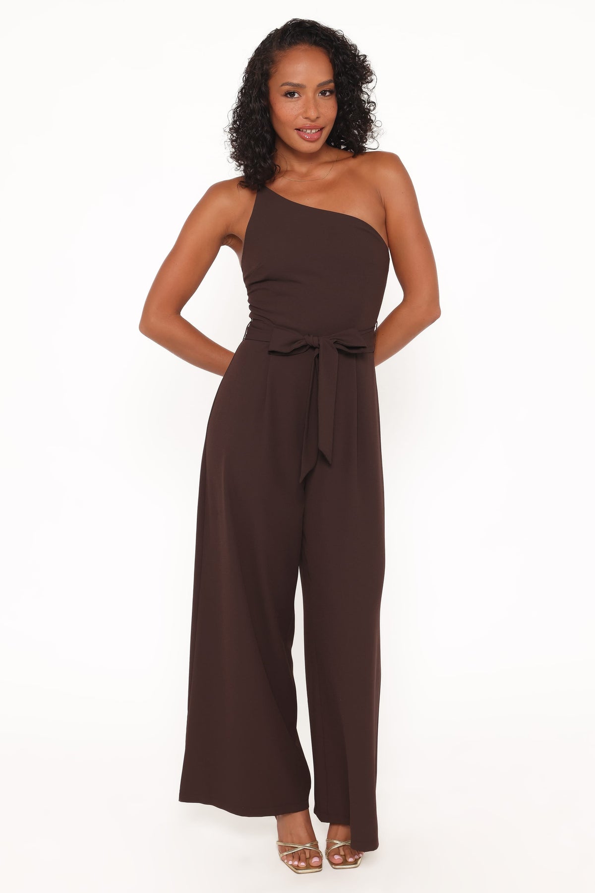 Leyton Jumpsuit in Chocolate Brown – view 1 of 6