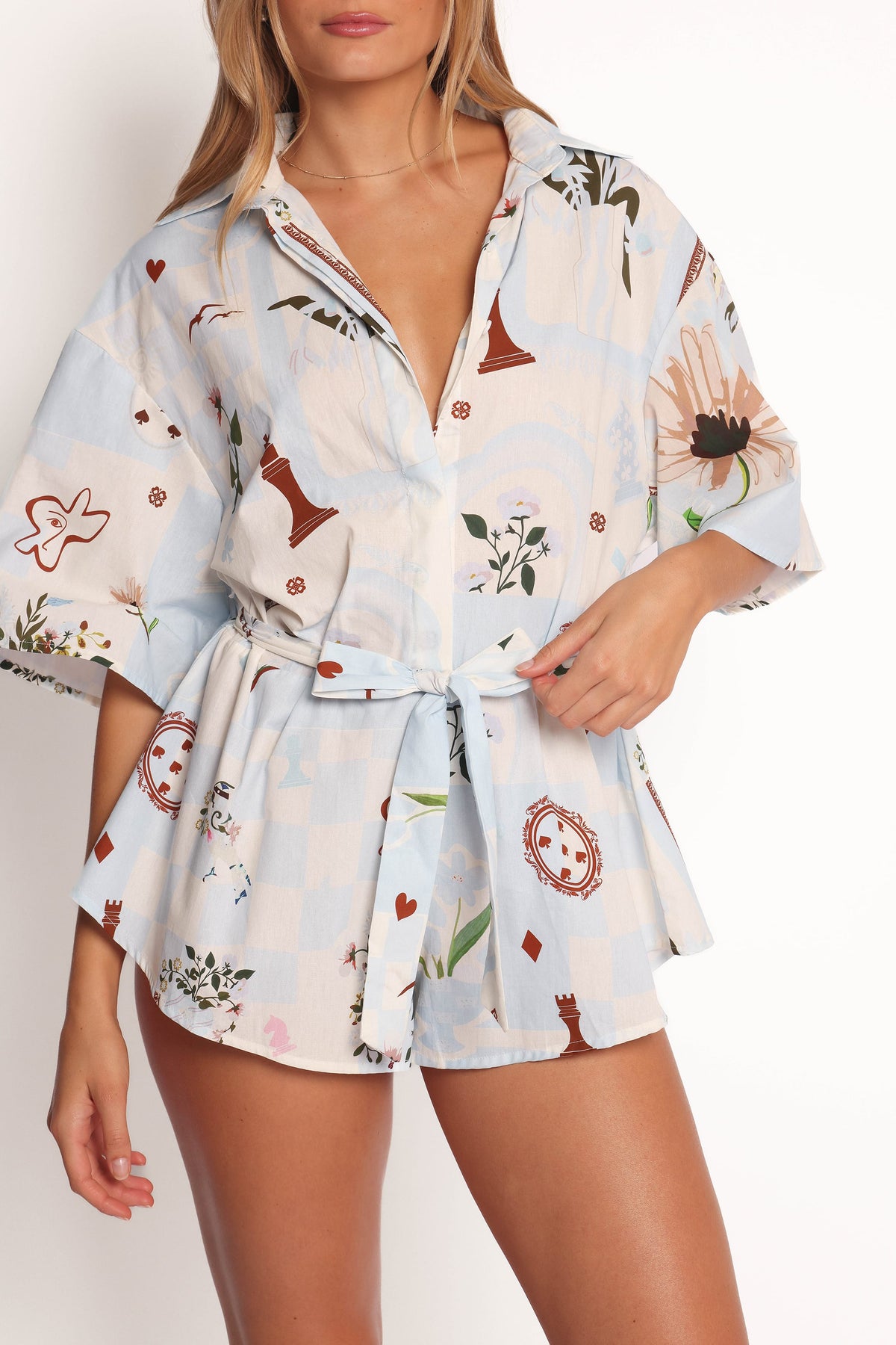 Luisa Romper in Blue Floral – view 2 of 6