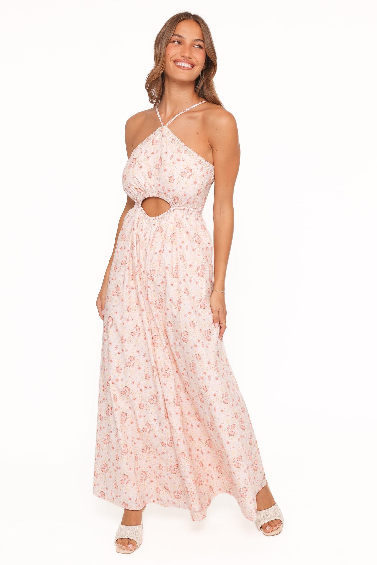 Madeira Jumpsuit in Peach Ditsy Floral – view 2 of 7