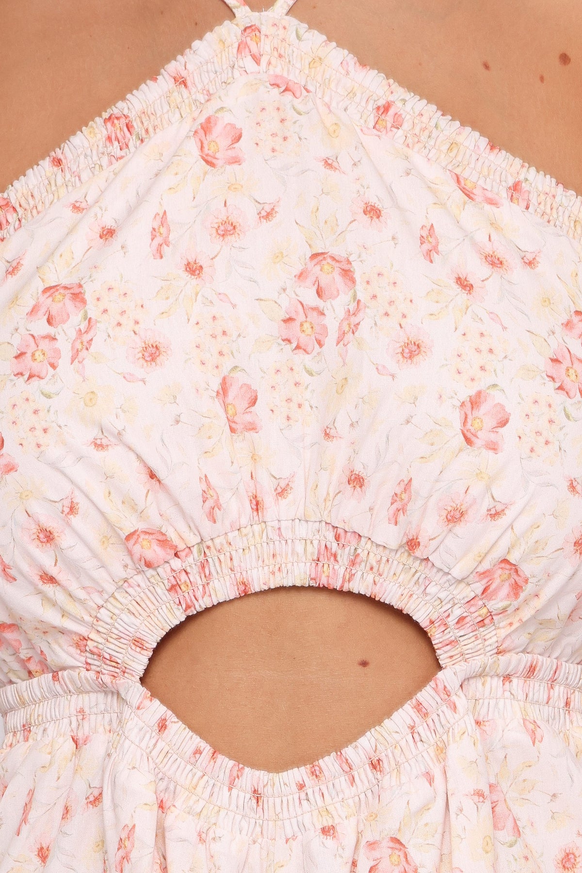 Madeira Jumpsuit in Peach Ditsy Floral – view 6 of 7