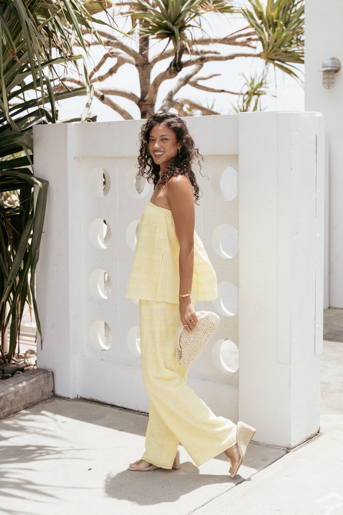 Michele Strapless Jumpsuit in Butter Yellow – view 2 of 9