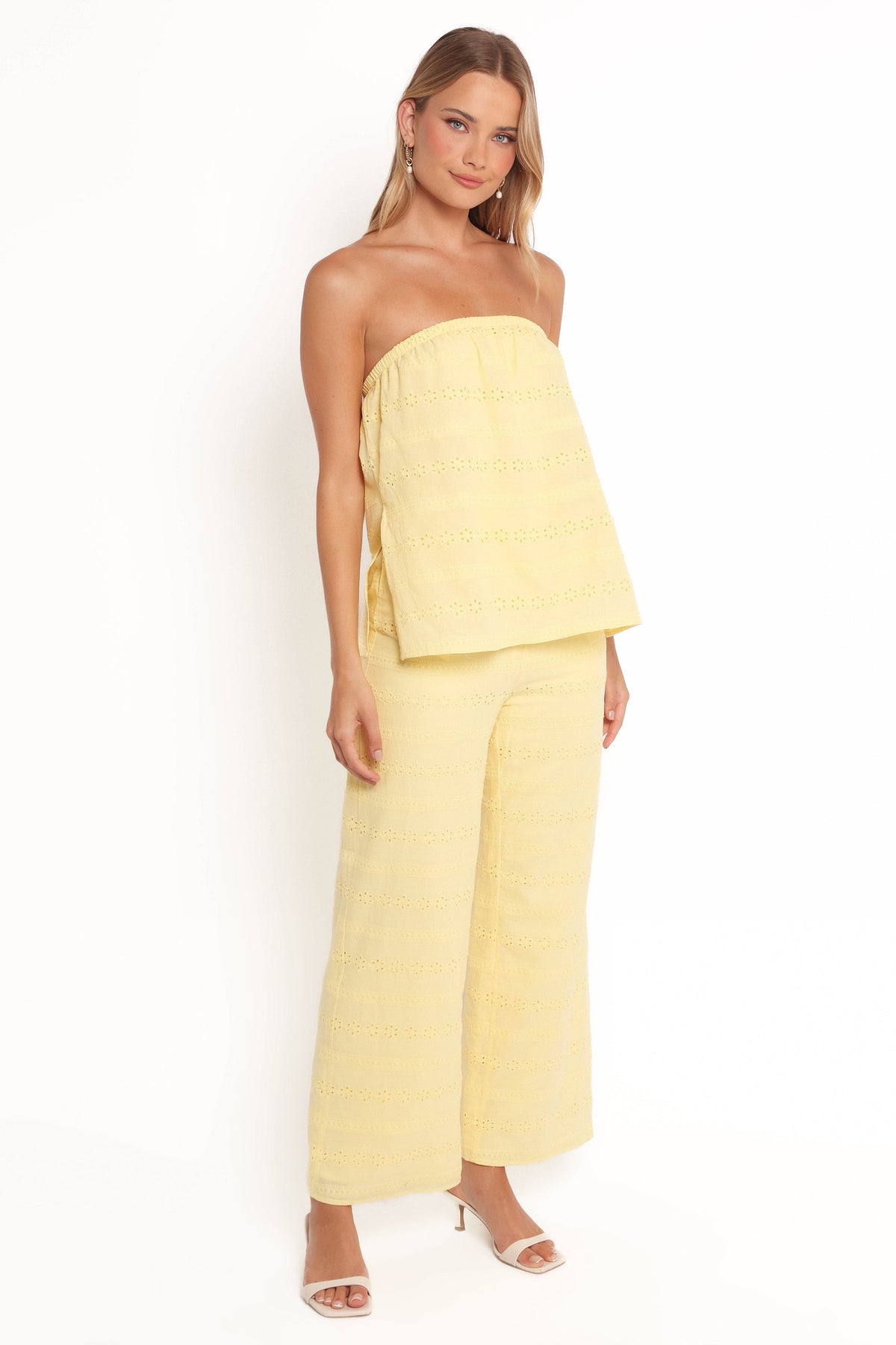 Michele Strapless Jumpsuit in Butter Yellow – view 7 of 9