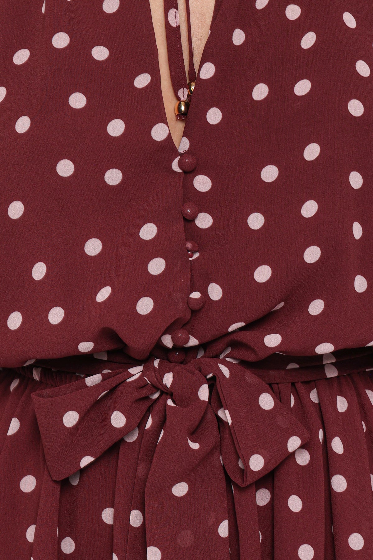 Michelle Romper in Burgundy Polka Dot – view 6 of 6