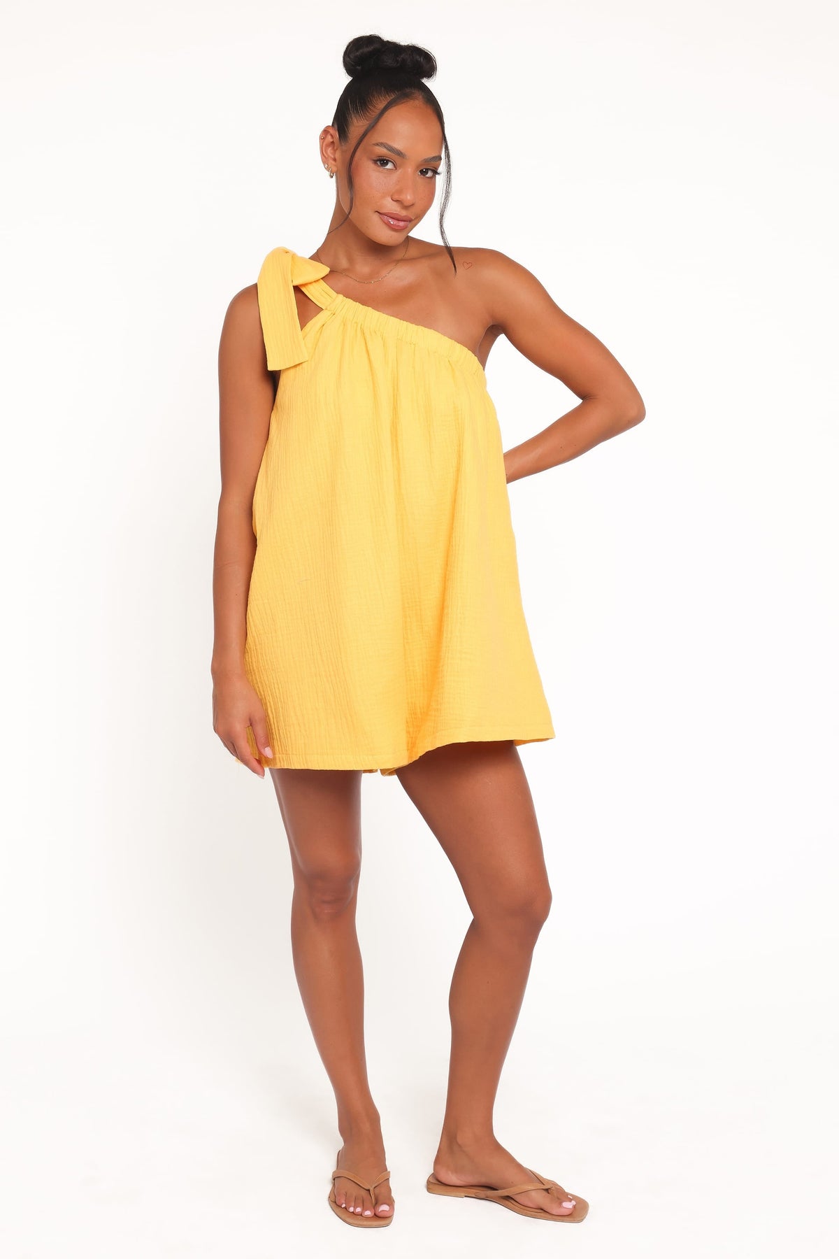 Miffy One Shoulder Romper in Mango – view 3 of 8