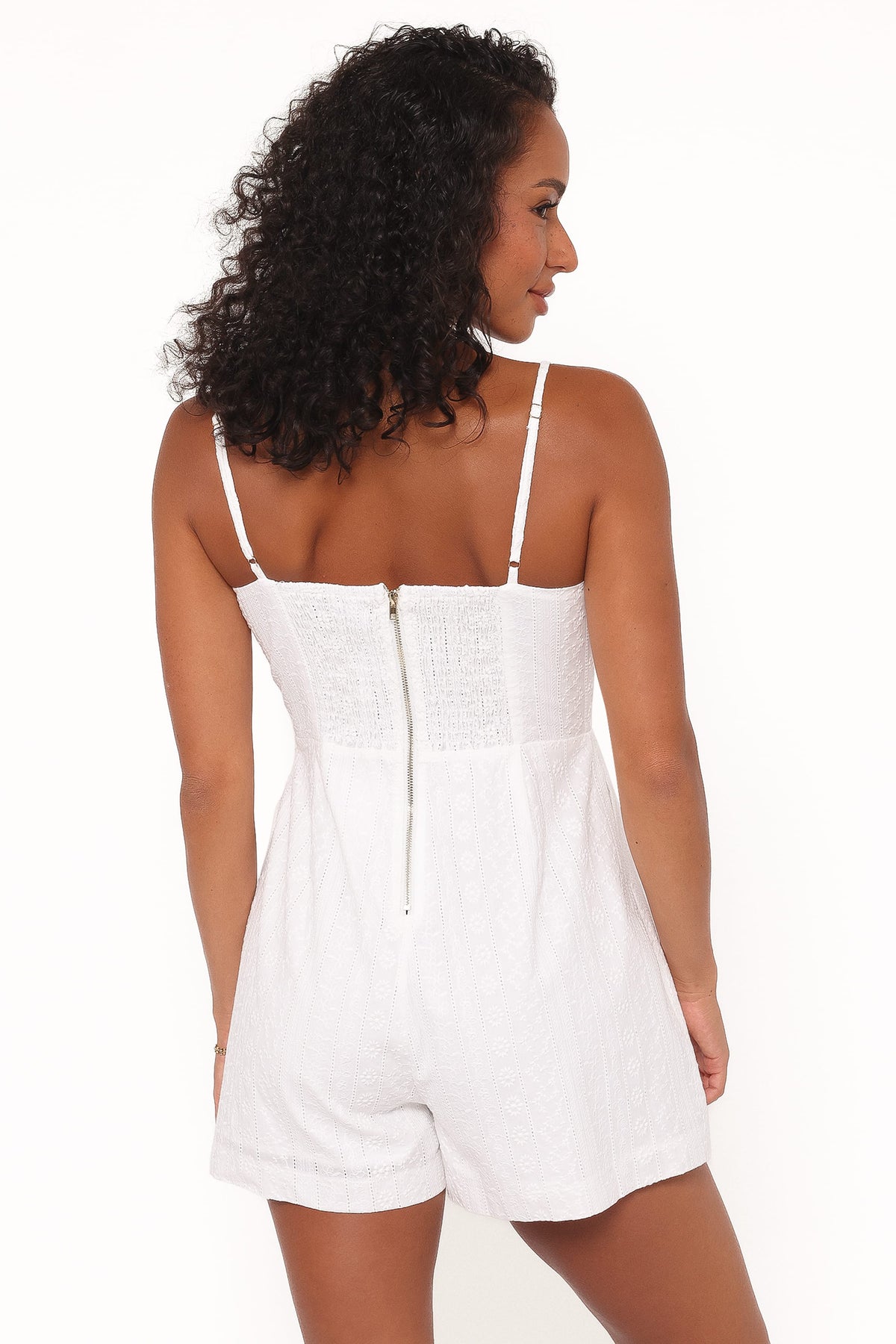 Reesa Romper in White Embroidery – view 4 of 6