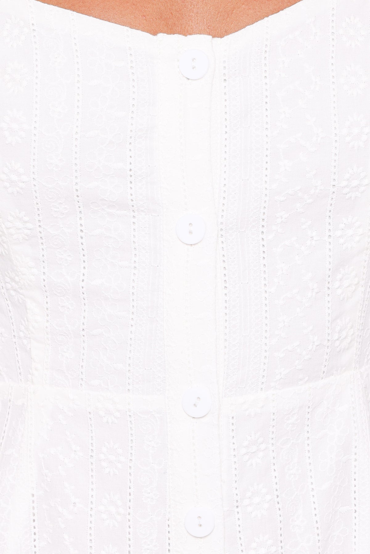 Reesa Romper in White Embroidery – view 6 of 6