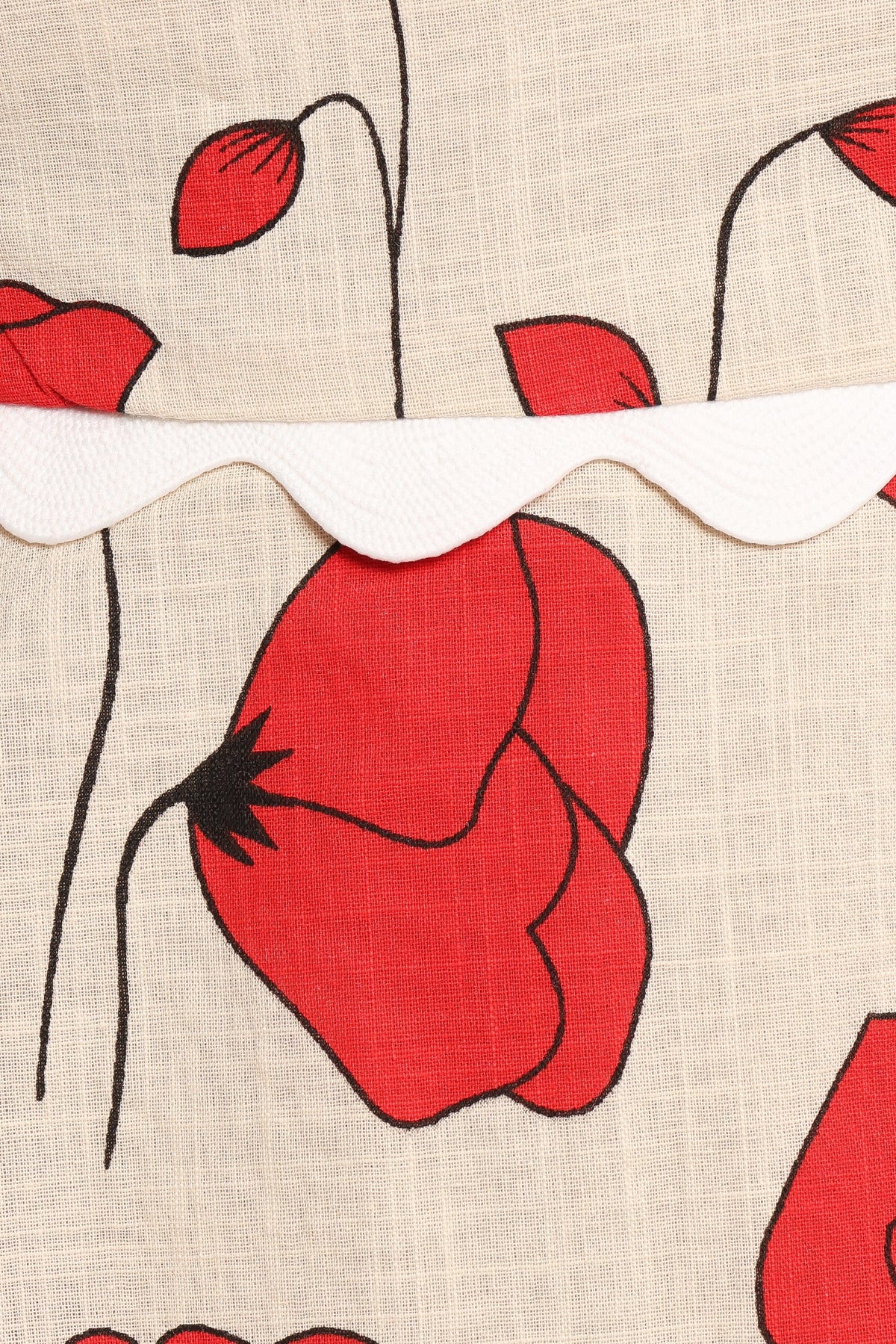Romia Strapless Romper in Red Beige Poppy – view 8 of 8