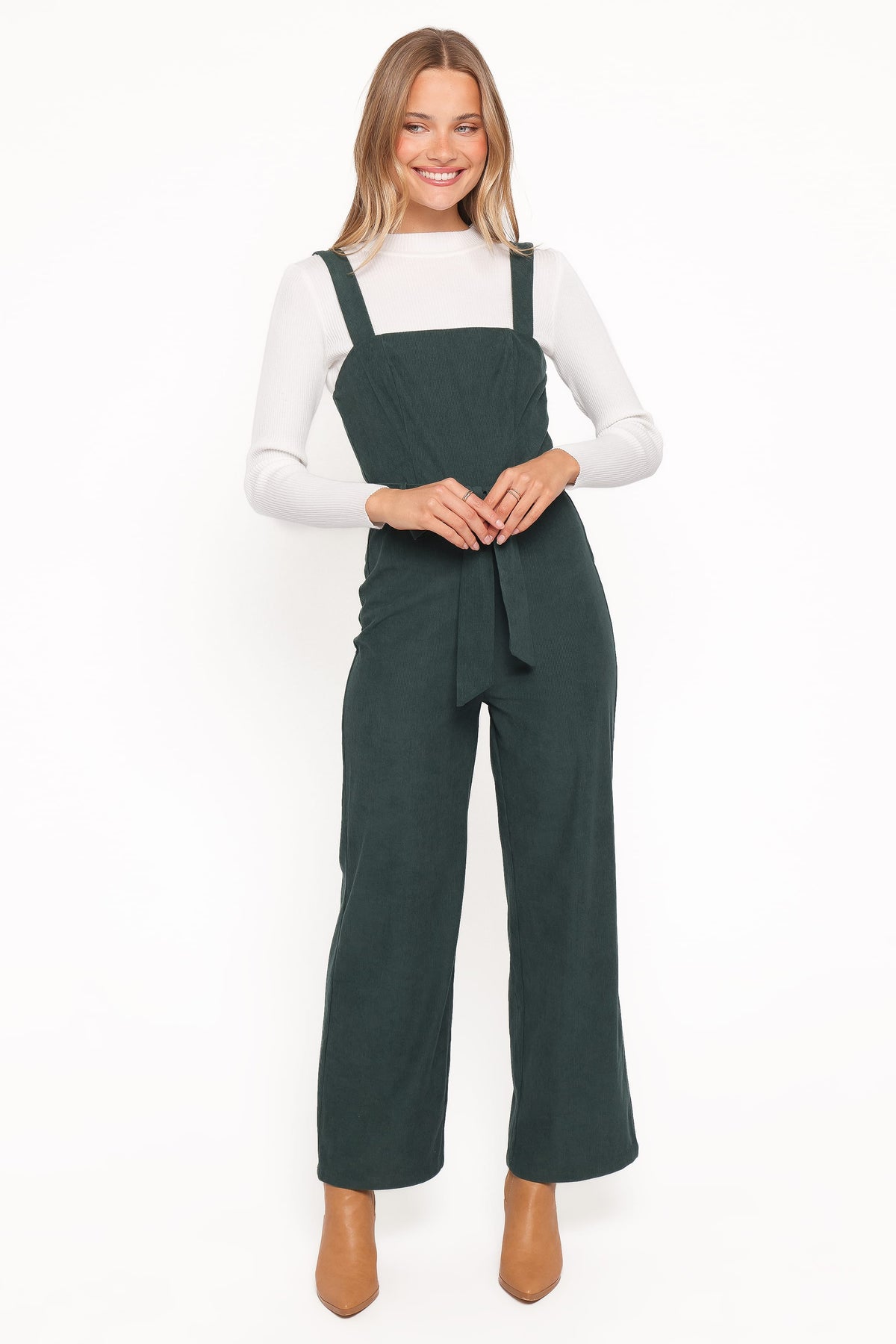 Selene Corduroy Jumpsuit in Green – view 1 of 6