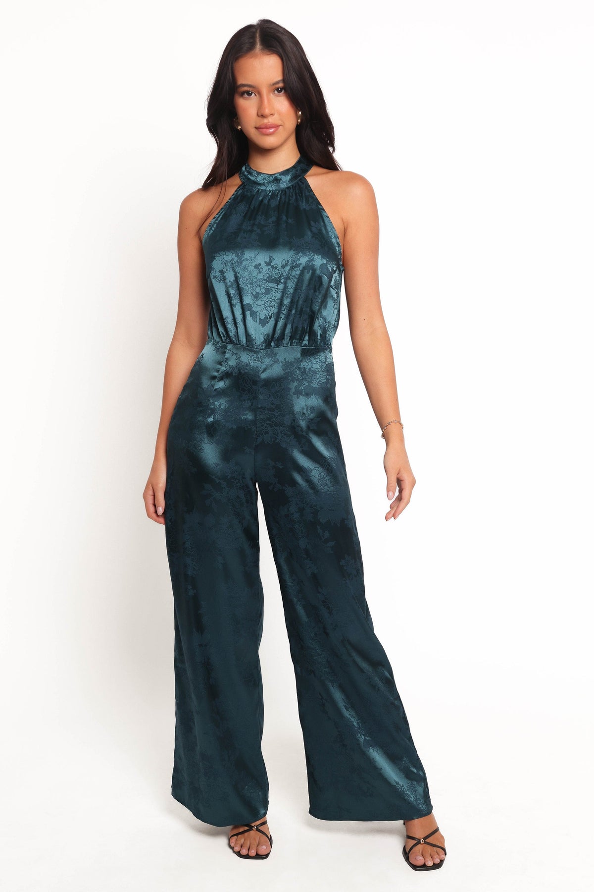 Shellbie High Neck Jumpsuit in Teal – view 1 of 7