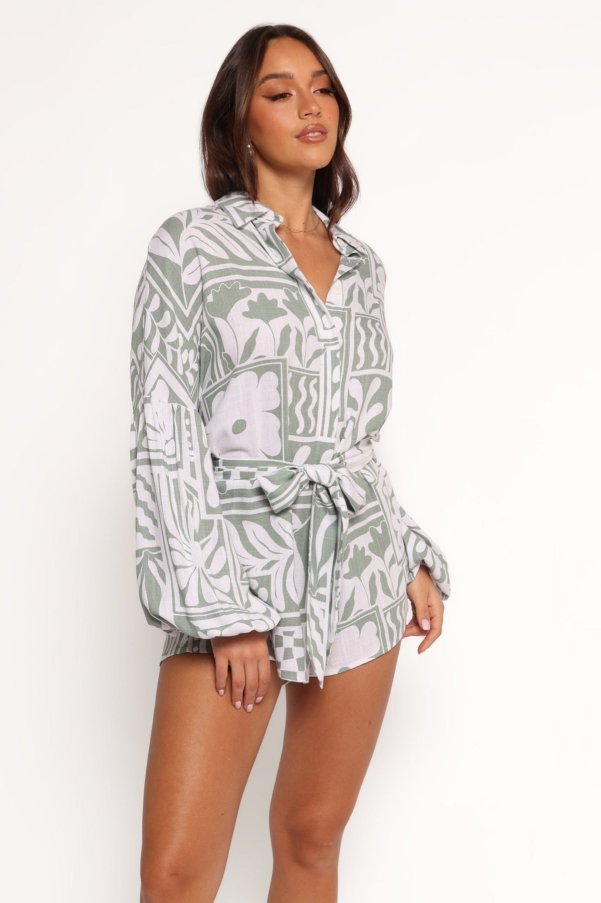 Tansy Romper in Sage Print – view 2 of 8