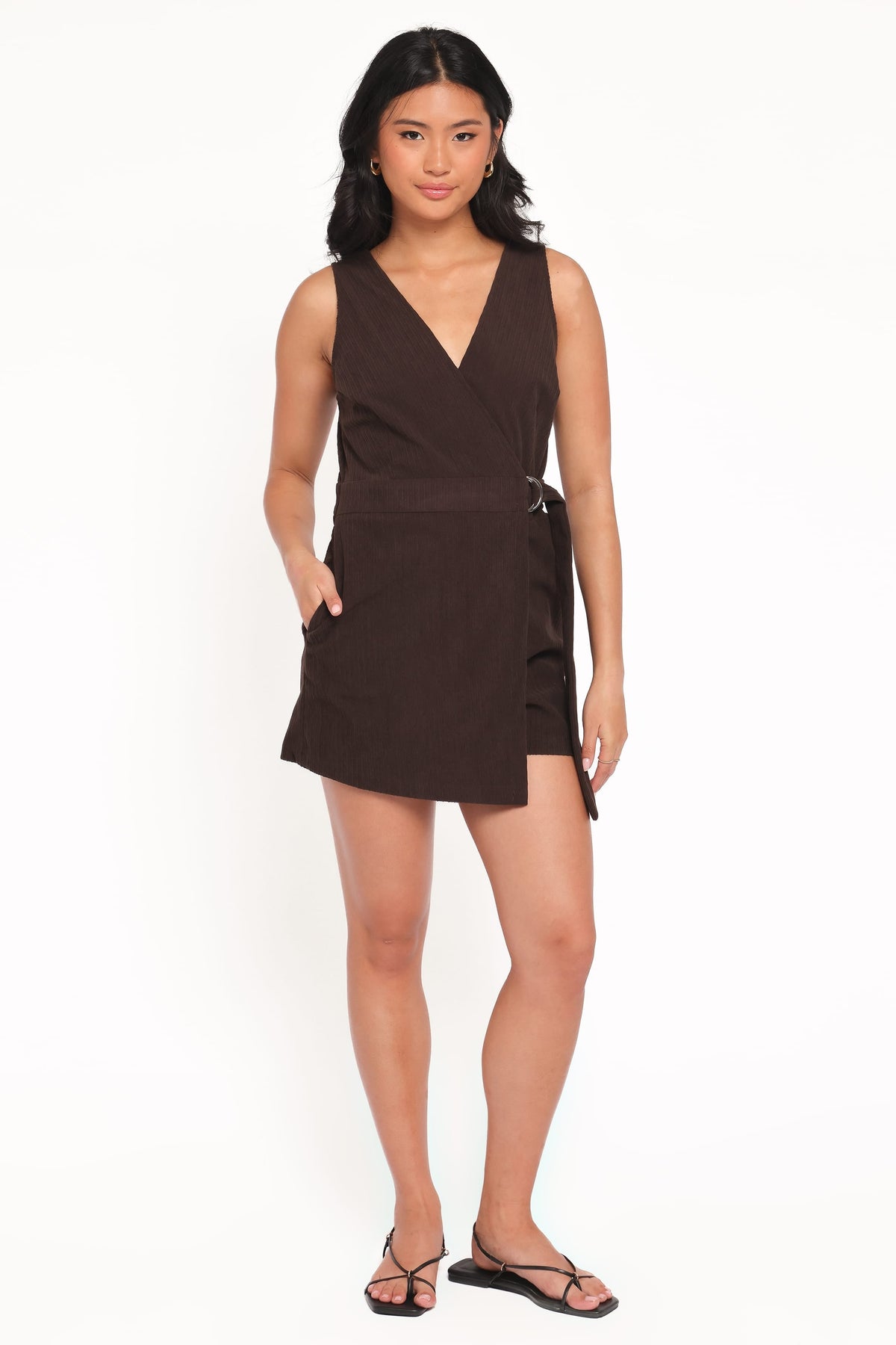 Vesper Corduroy Romper in Chocolate – view 6 of 7