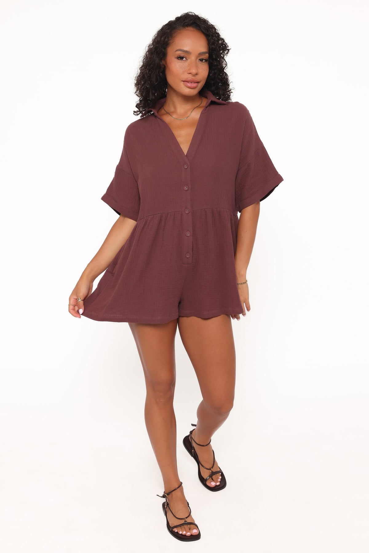Winny Romper in Chocolate – view 5 of 6