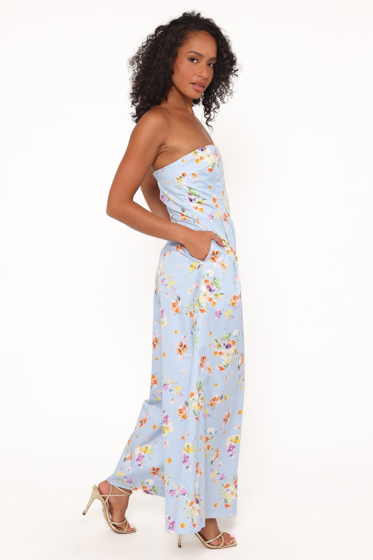 Wren Jumpsuit in Cornflower Blue Floral – view 3 of 7