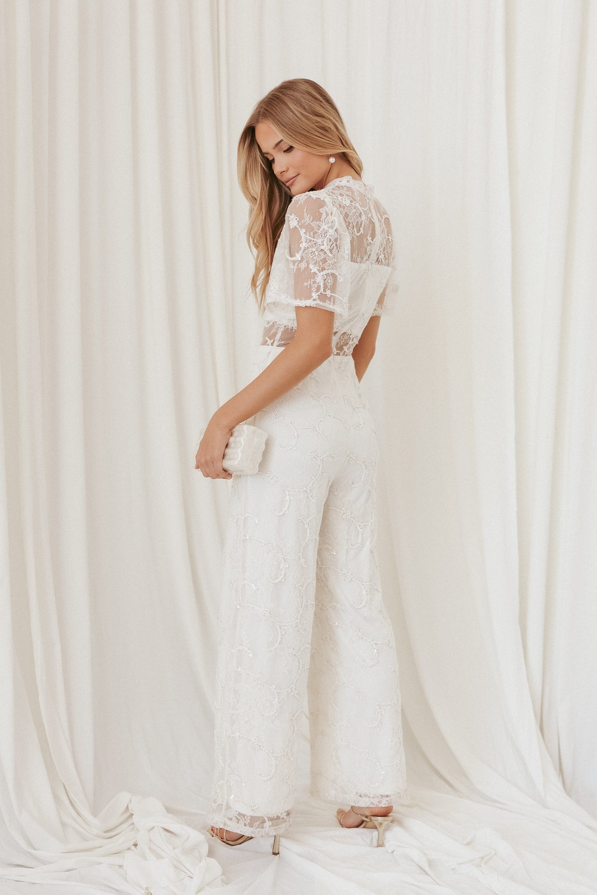 Zina Jumpsuit in Ivory – view 1 of 8