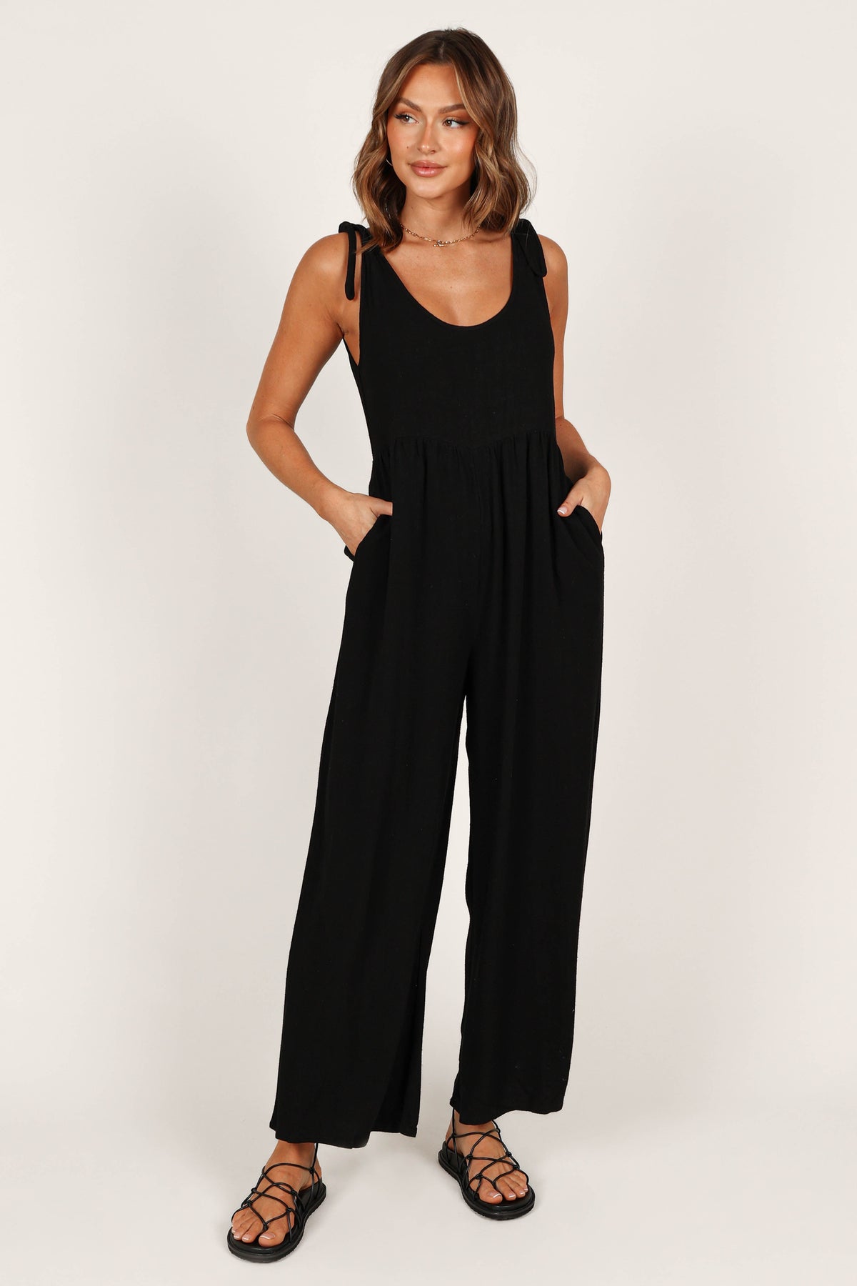 Ayla Linen Jumpsuit in Black – view 6 of 6