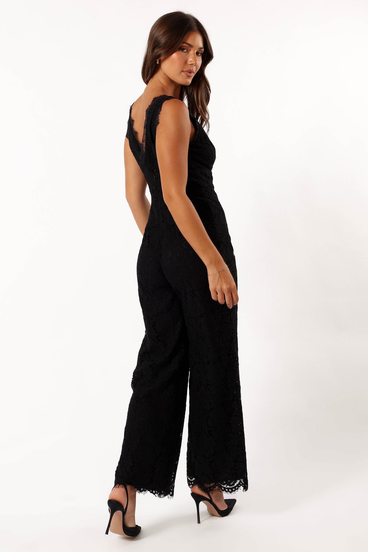 Eloise Lace Jumpsuit in Black – view 5 of 9