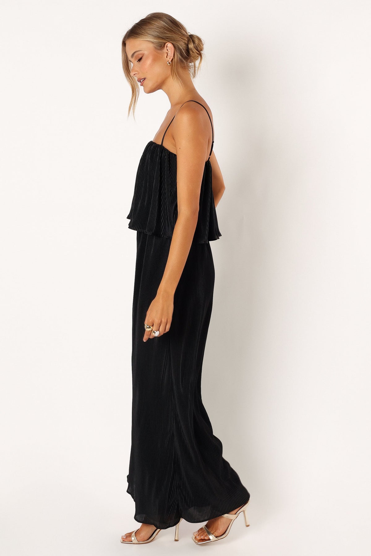 Jillian Plisse Jumpsuit in Black – view 2 of 8