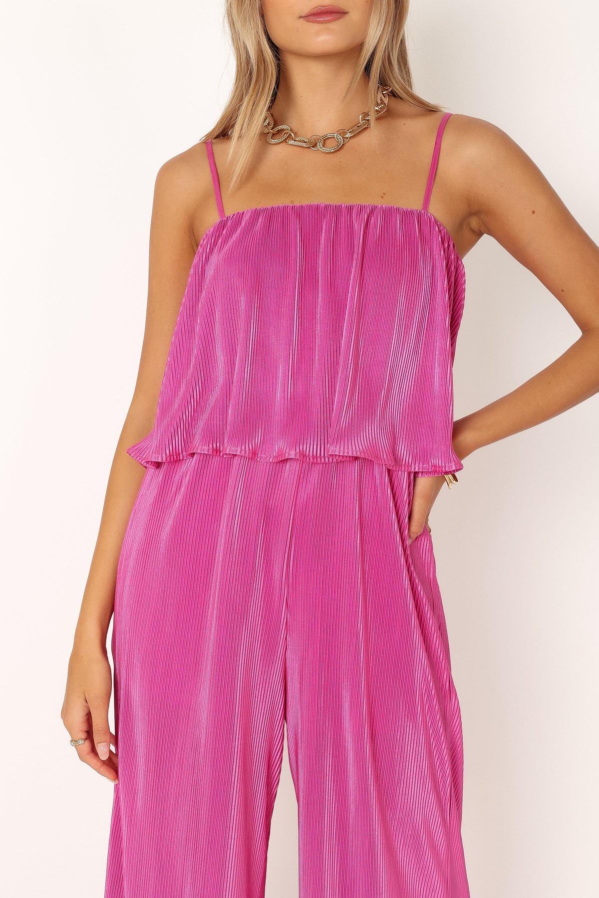 Jillian Plisse Jumpsuit in Orchid – view 2 of 6