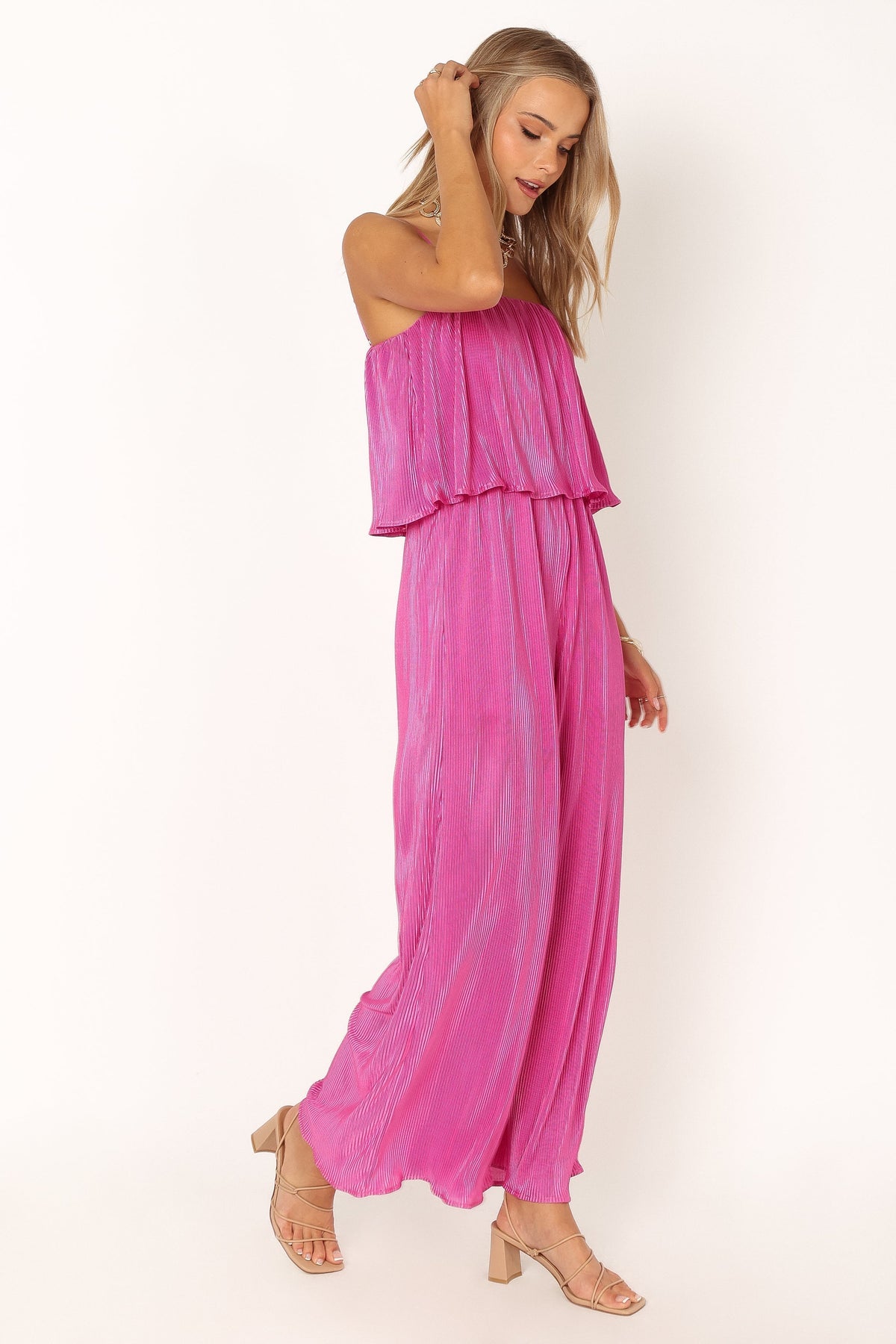 Jillian Plisse Jumpsuit in Orchid – view 5 of 6