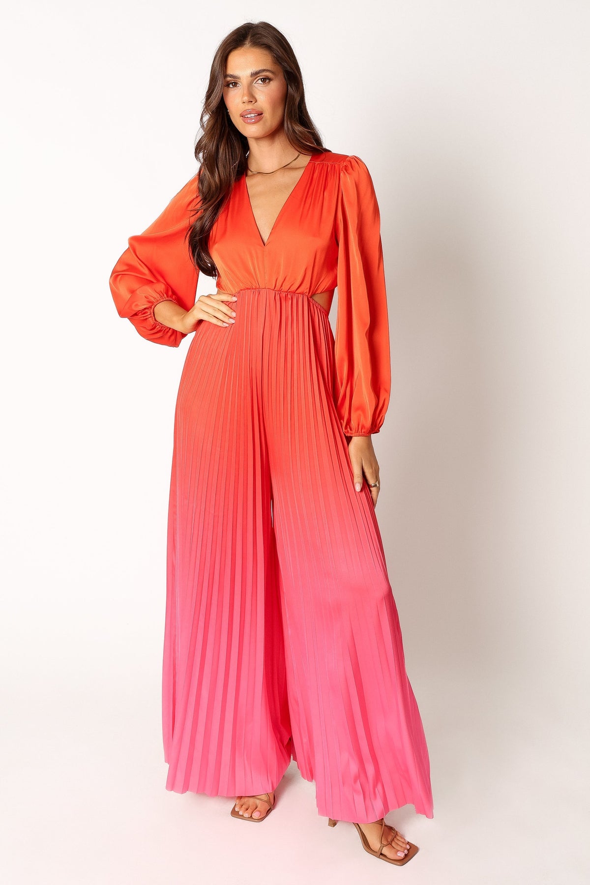 Krista Gradient Jumpsuit in Red – view 6 of 10