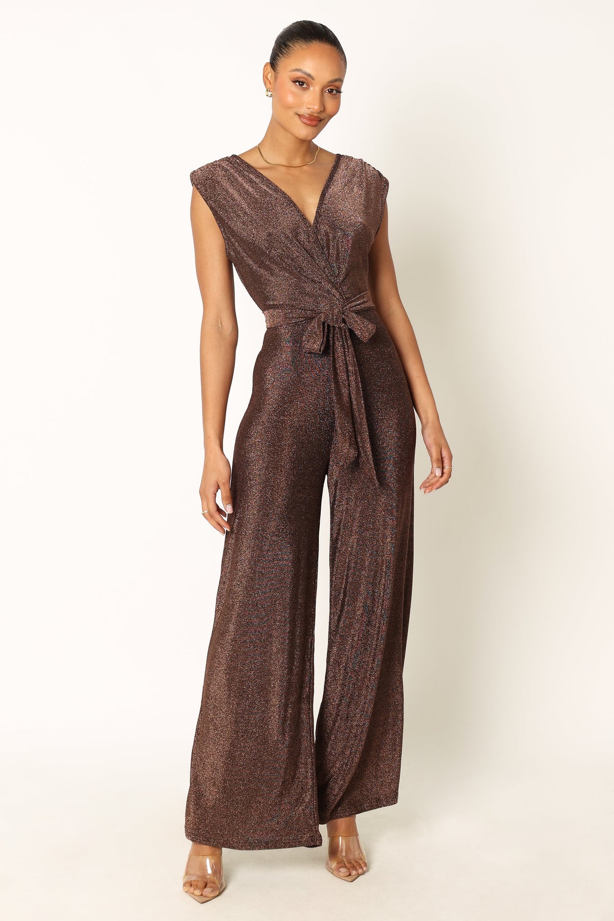 Nora Wide Leg Jumpsuit in Chocolate – view 7 of 11