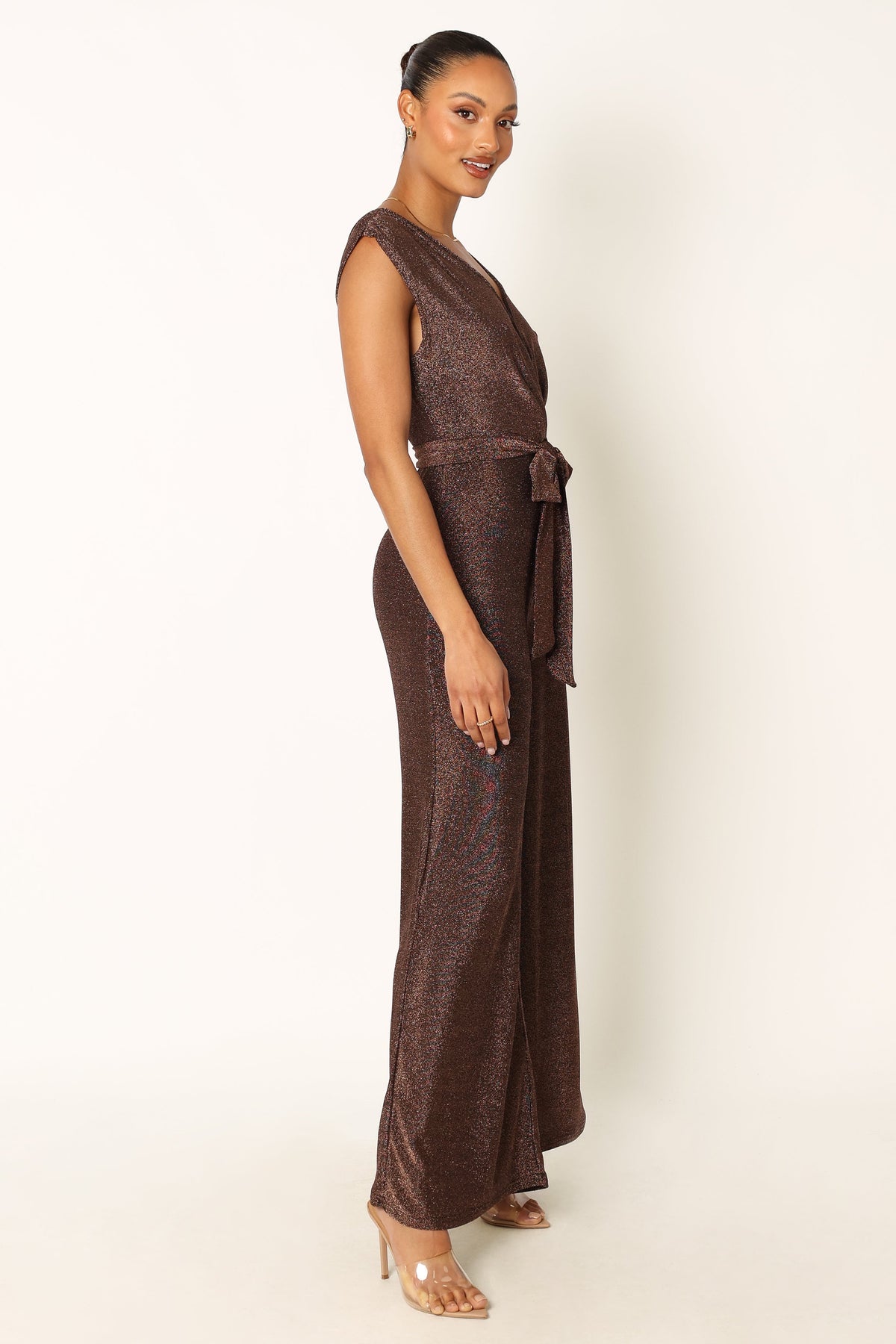 Nora Wide Leg Jumpsuit in Chocolate – view 9 of 11
