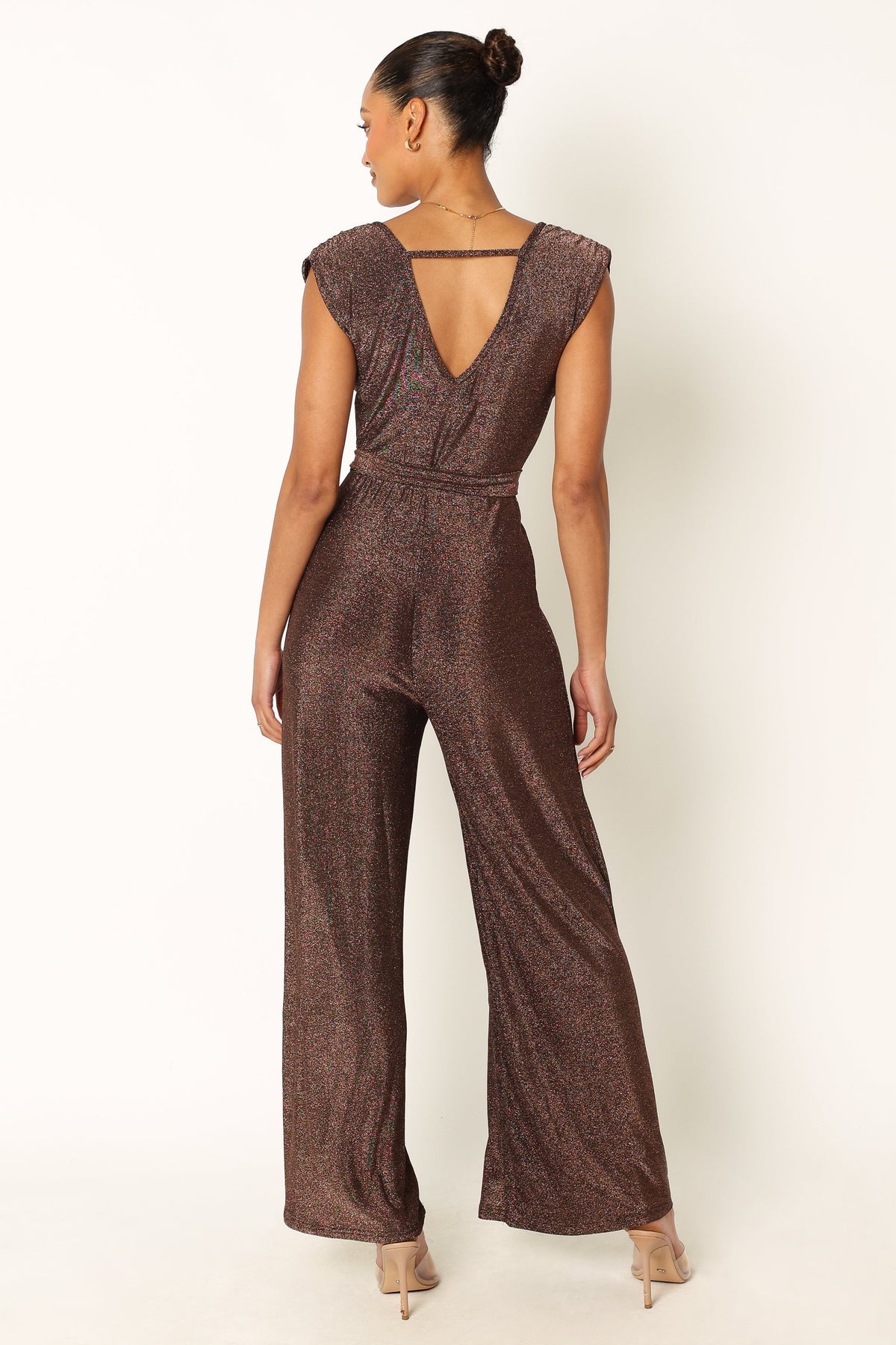 Nora Wide Leg Jumpsuit in Chocolate – view 8 of 11