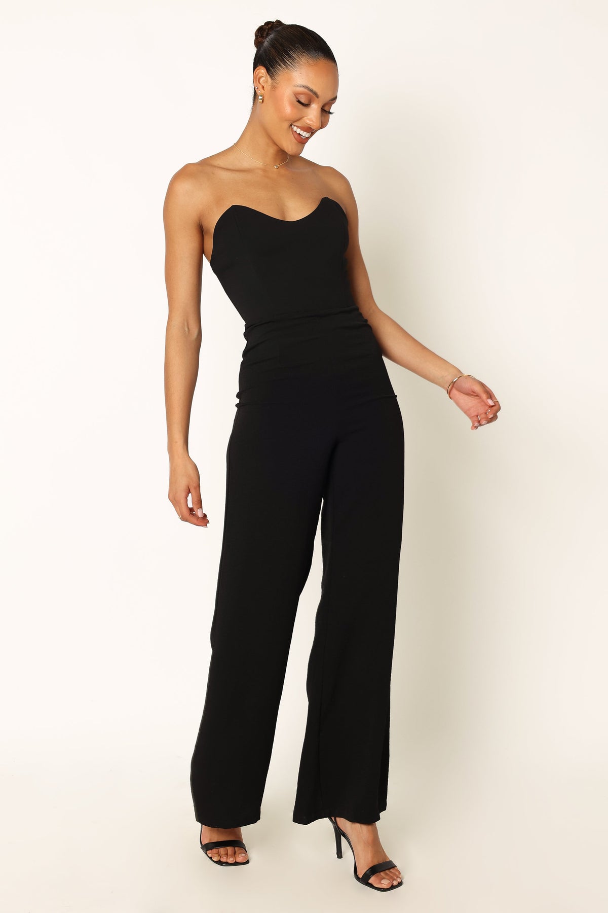 Nyla Sweetheart Jumpsuit in Black – view 2 of 12